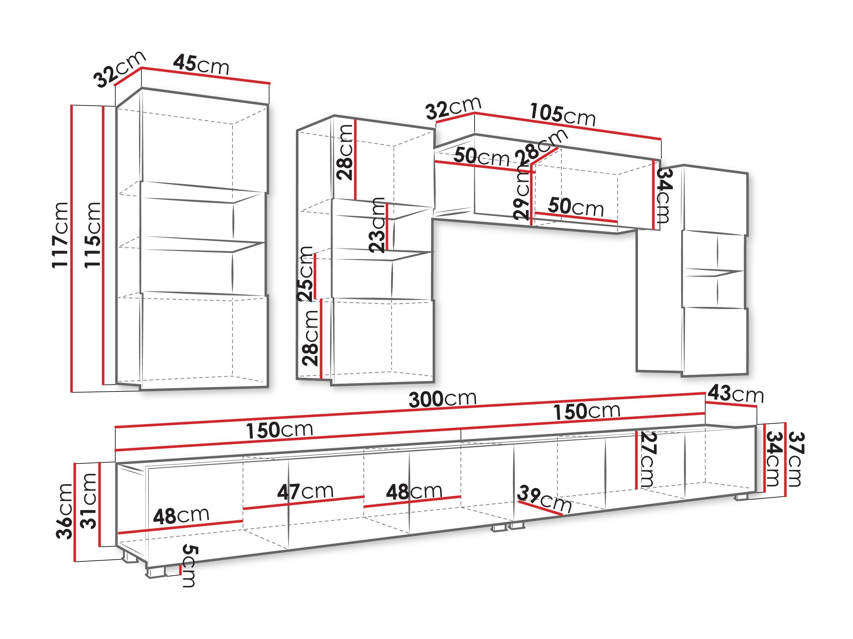 Stuemøbelsæt Remus V (Valnød)
