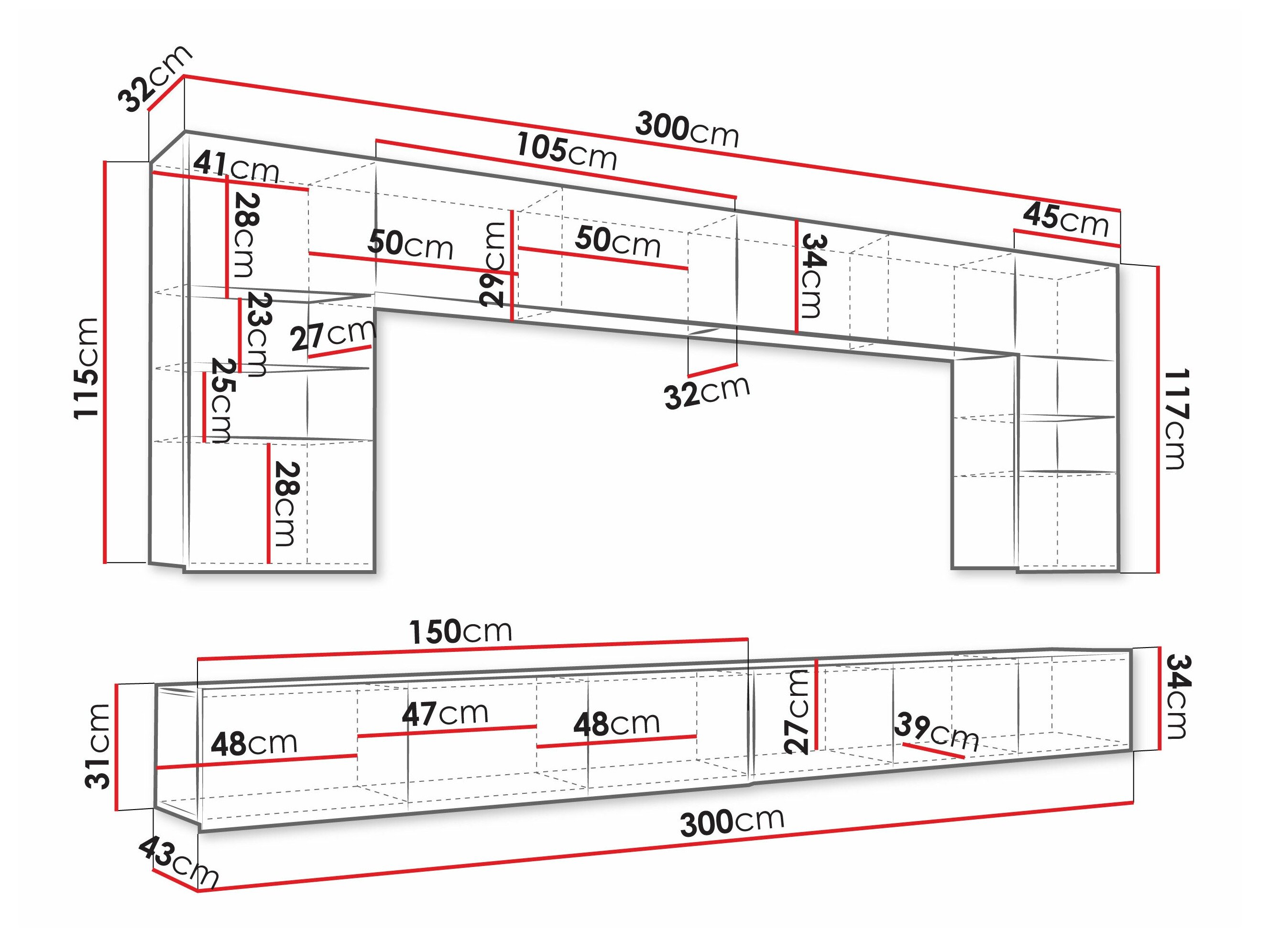 Stuemøbelsæt Tivdalu 105 (Gylden eg + Hvid + Glansfuld hvid)