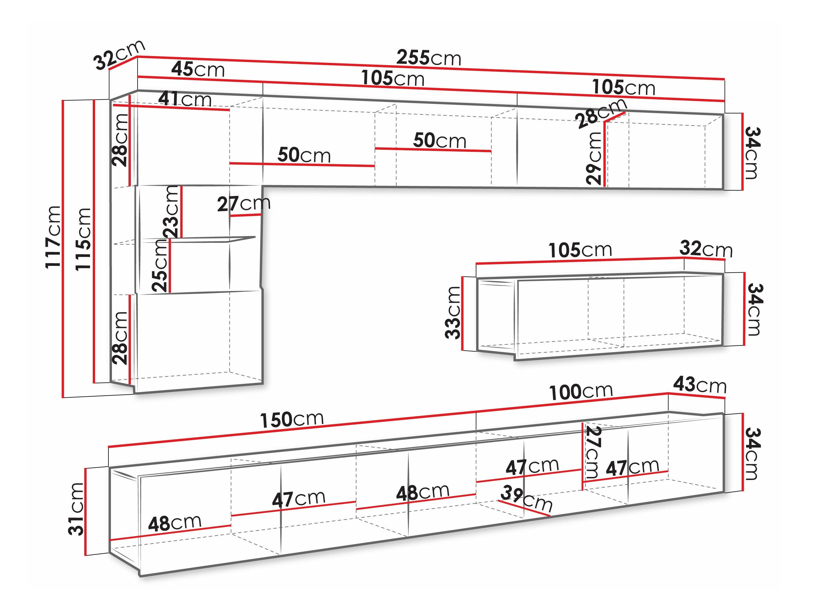 Stuemøbelsæt Tivdalu 108 (Sort + Blank sort)