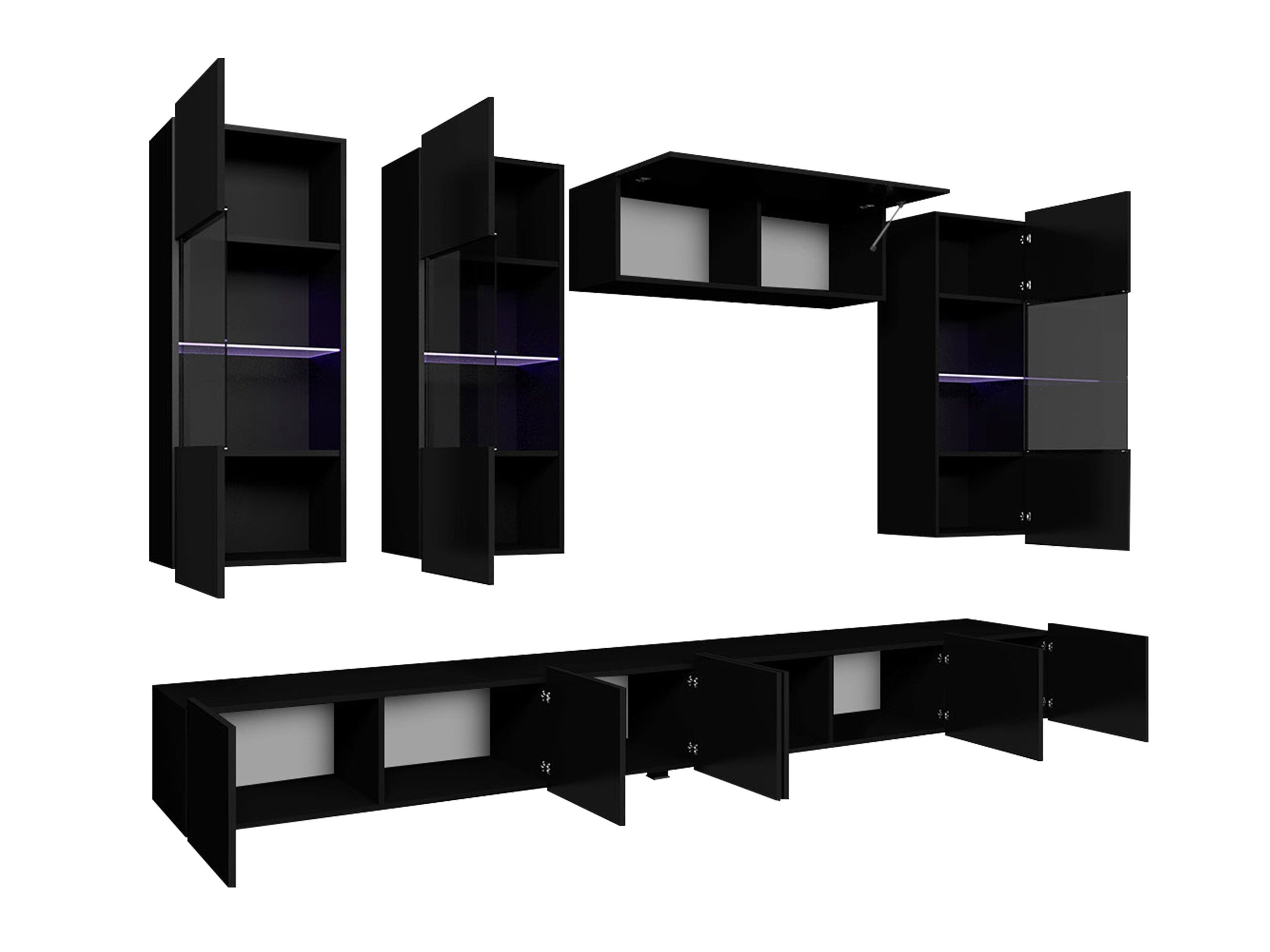 Stuemøbelsæt Tivdalu 109 (Gylden eg + Hvid + Glansfuld hvid)