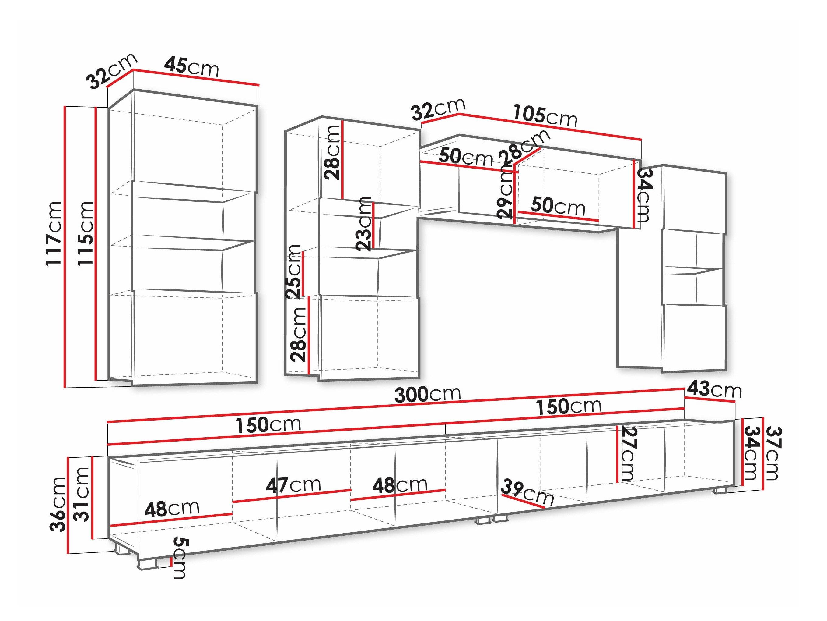 Stuemøbelsæt Tivdalu 109 (Sort + Blank sort)