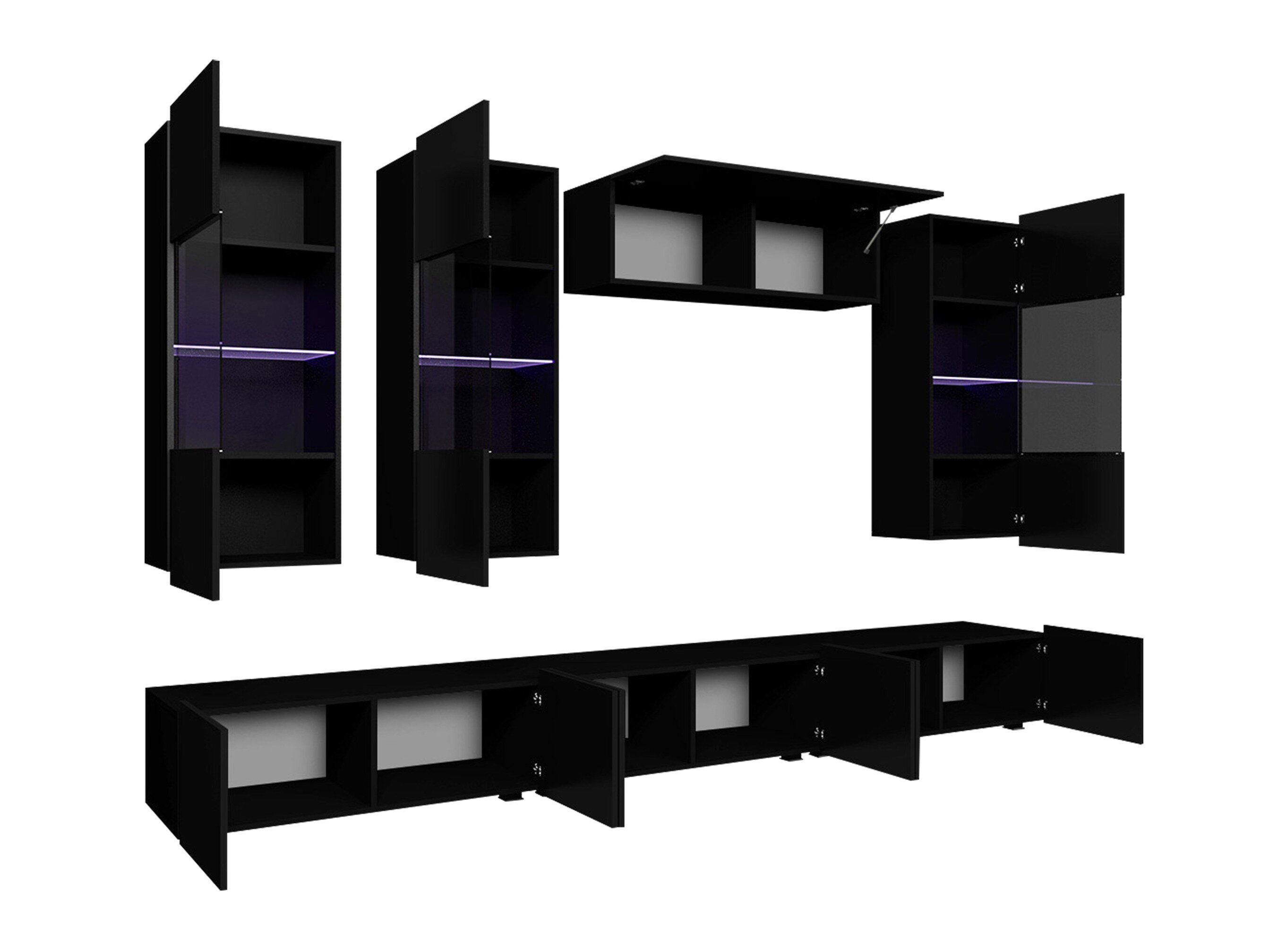 Stuemøbelsæt Remus XI (Hvid + Glansfuld hvid)