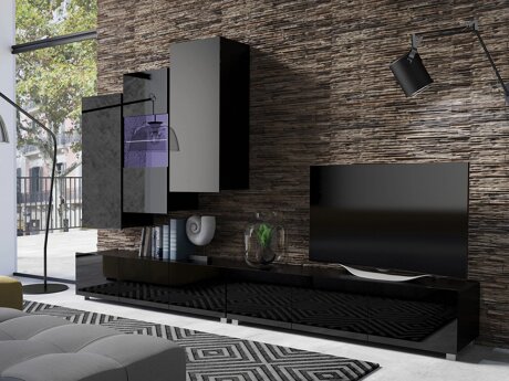 Stuemøbelsæt Remus XVII (Sort + Blank sort)