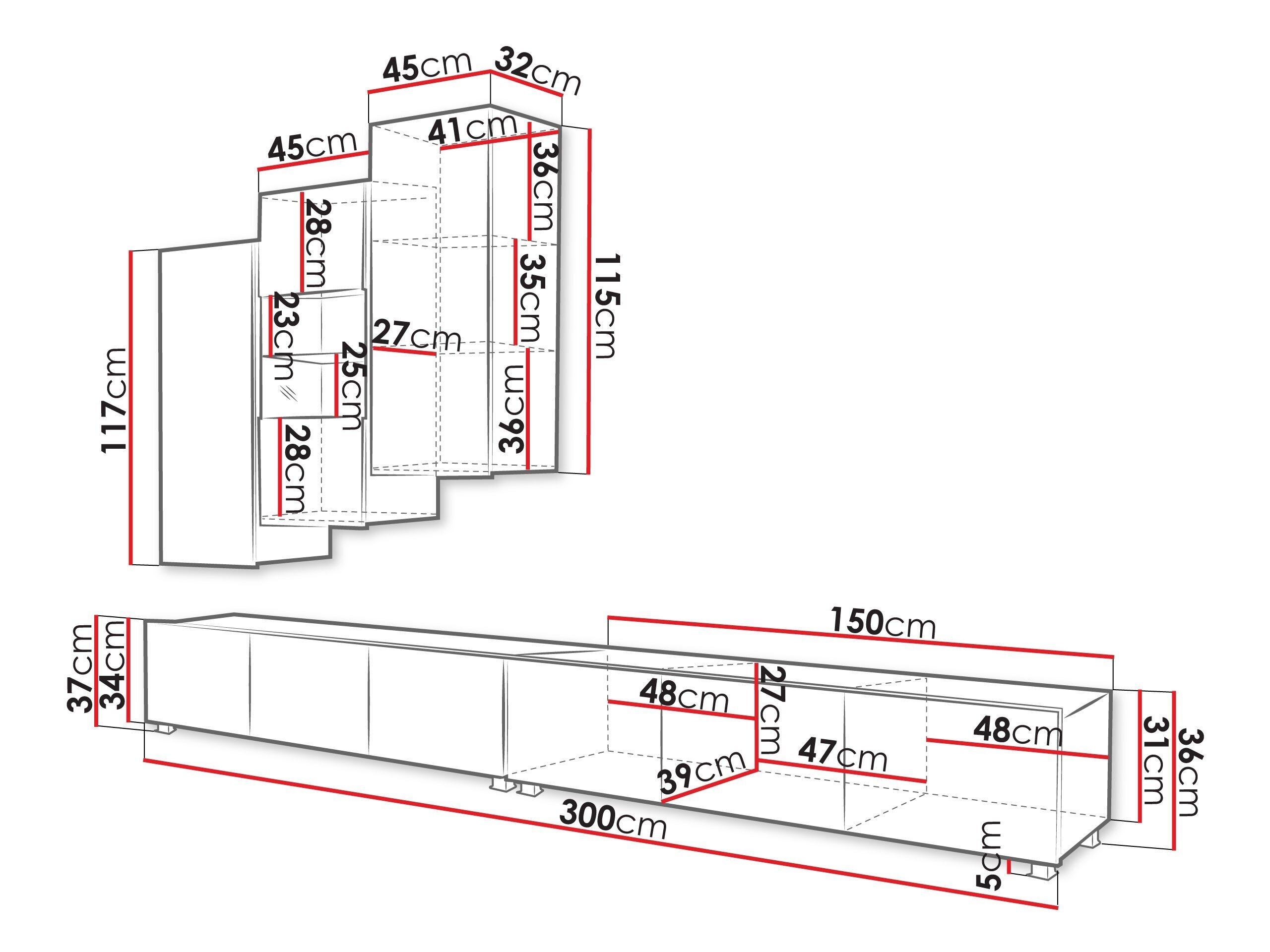 Stuemøbelsæt Remus XVII (Valnød)