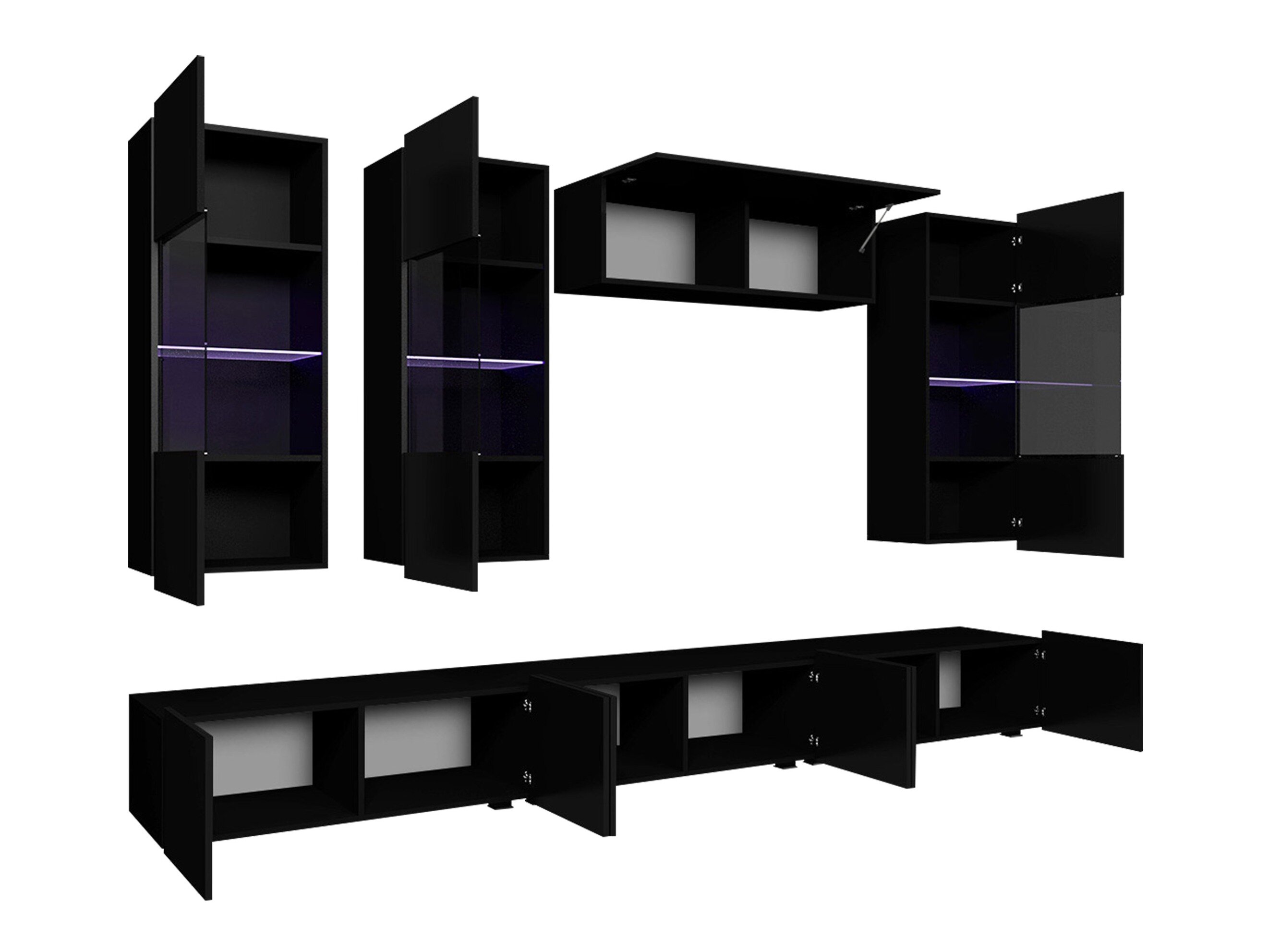 Stuemøbelsæt Tivdalu 121 (Hvid + Glansfuld hvid)