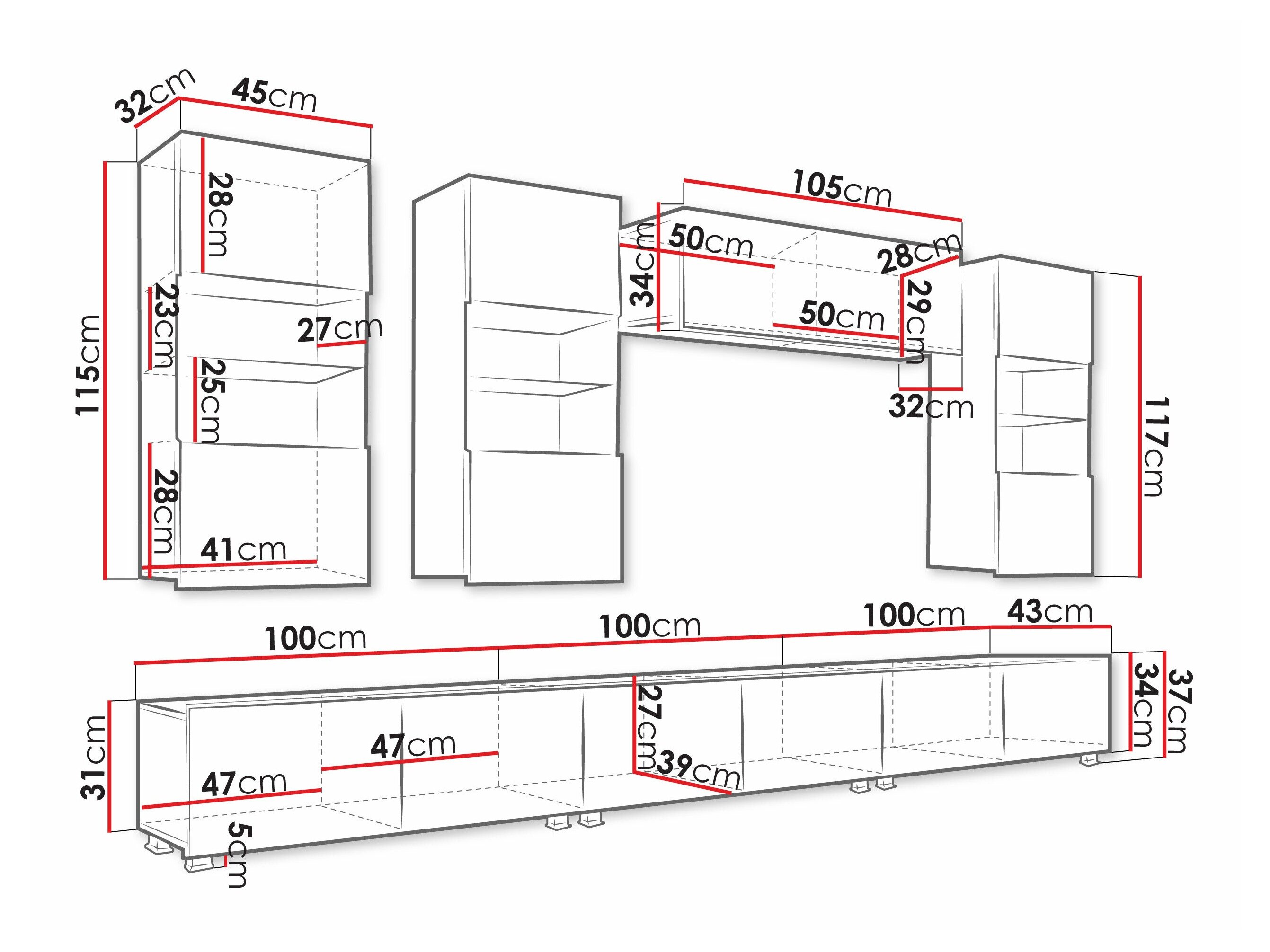 Stuemøbelsæt Tivdalu 121 (Sort + Blank sort)