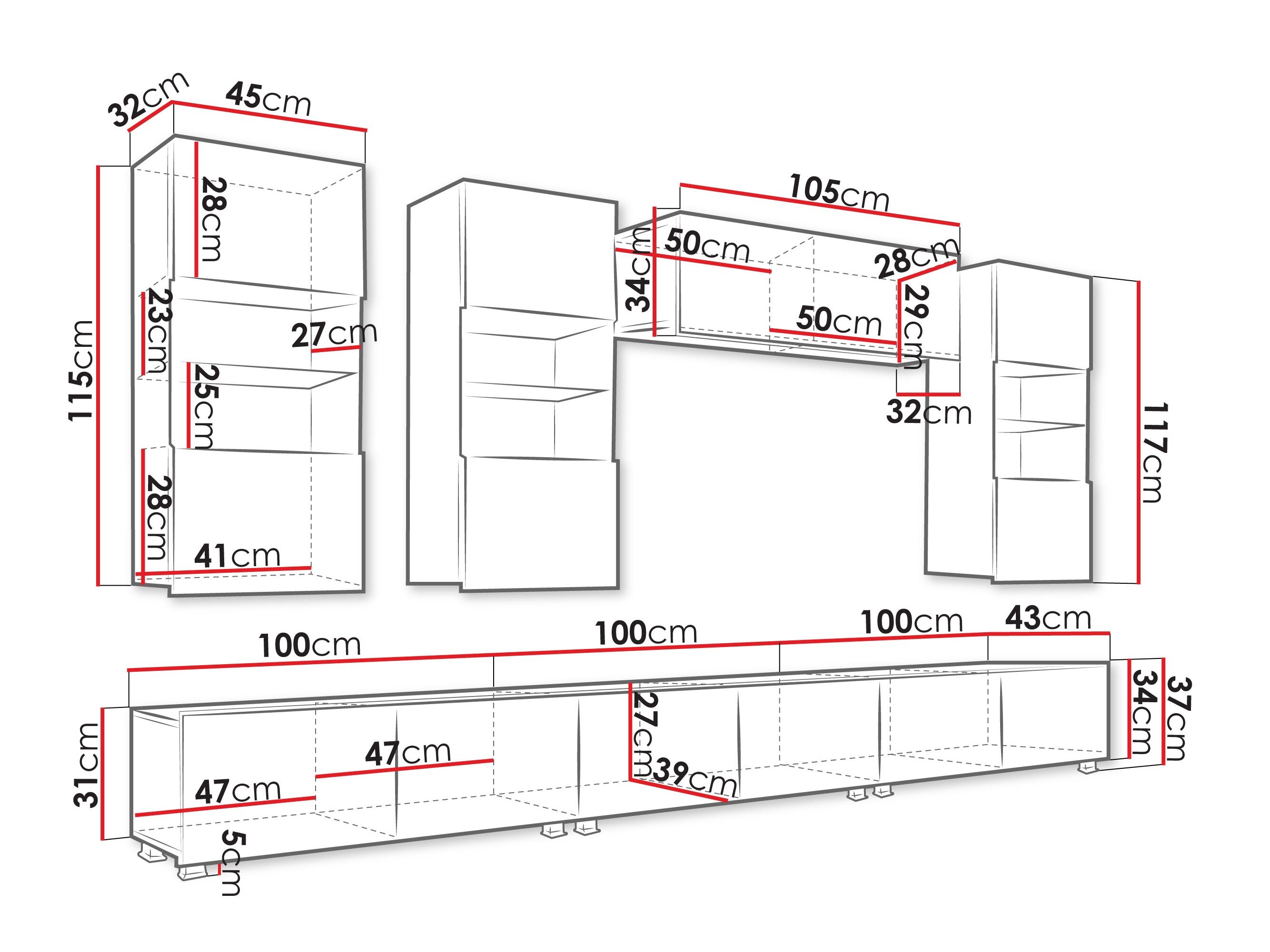 Stuemøbelsæt Tivdalu 121 (Valnød)