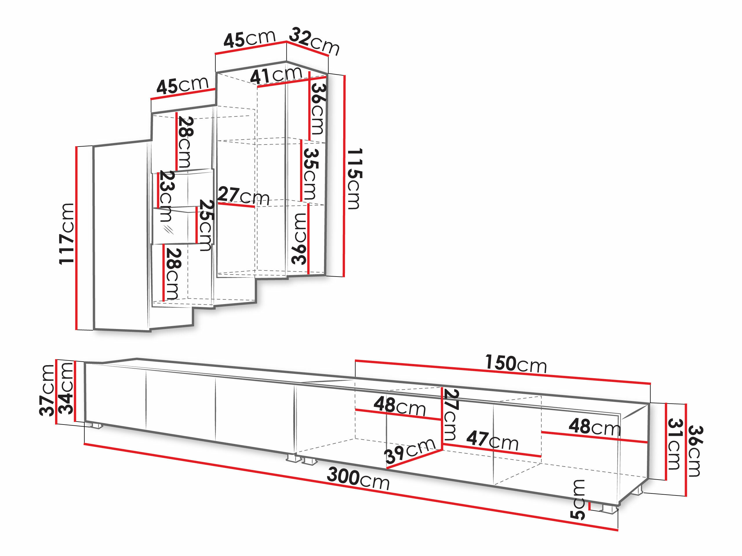 Stuemøbelsæt Tivdalu 133 (Gylden eg + Hvid + Glansfuld hvid)