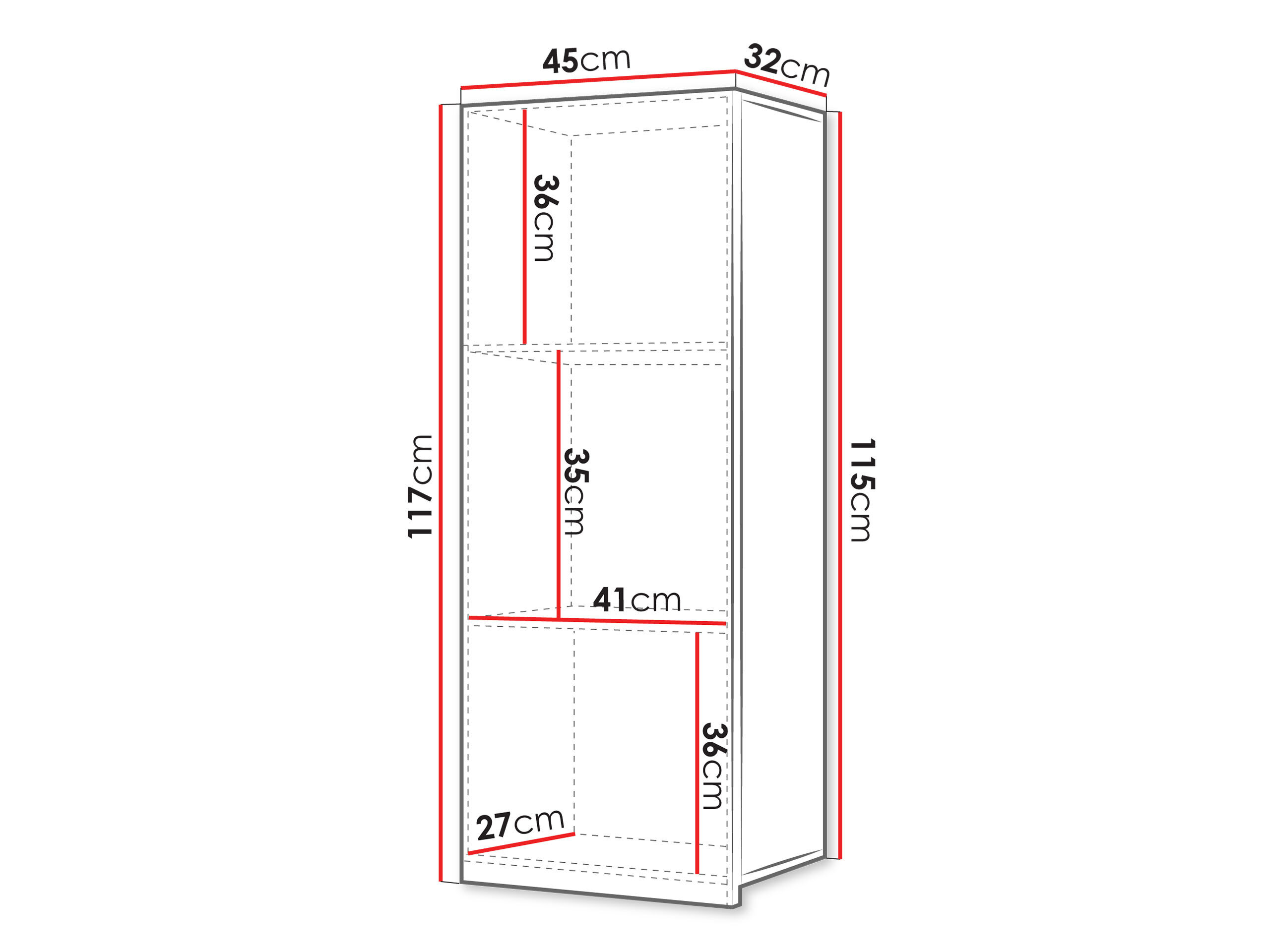 Vægskab Remus III (Gylden eg)