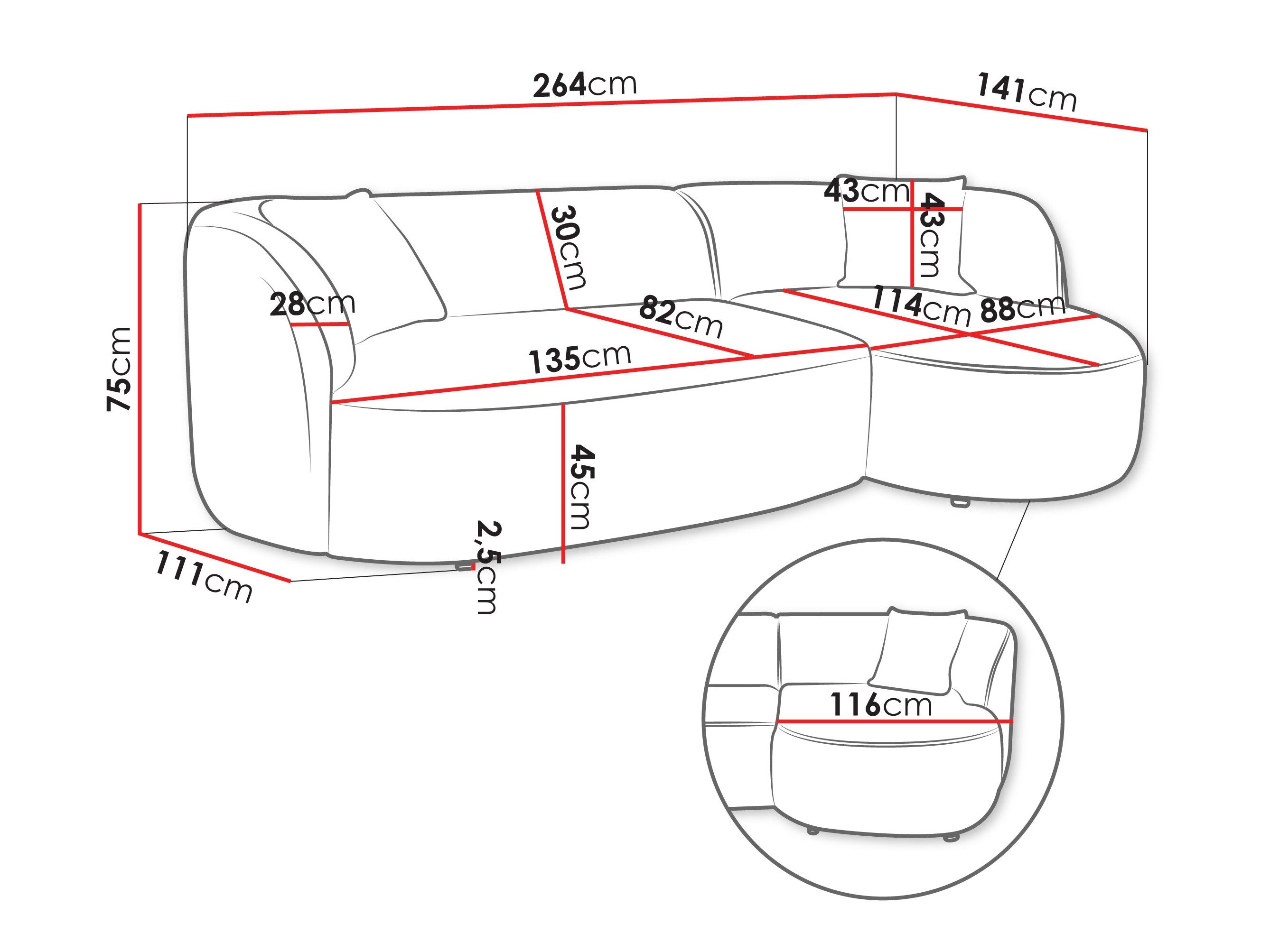 Hjørnesofa TrendyNest Gubor (Euphoria 03)