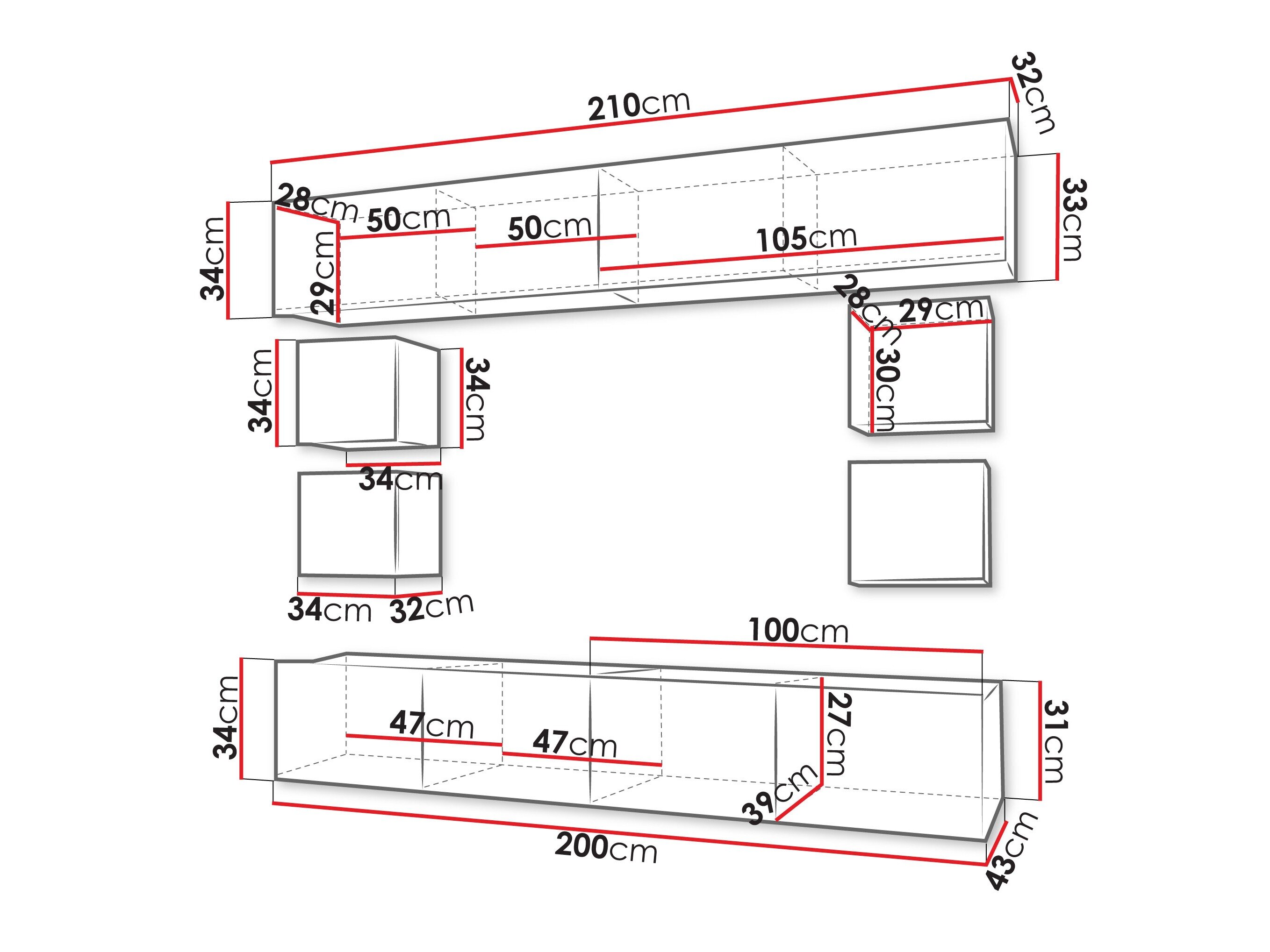 Stuemøbelsæt Remus XVI (Valnød)