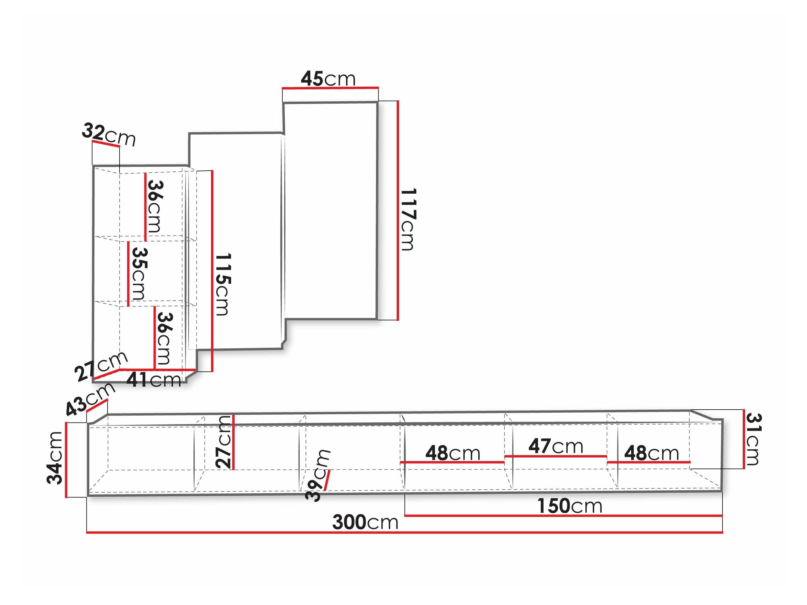 Stuemøbelsæt Remus XX (Hvid)