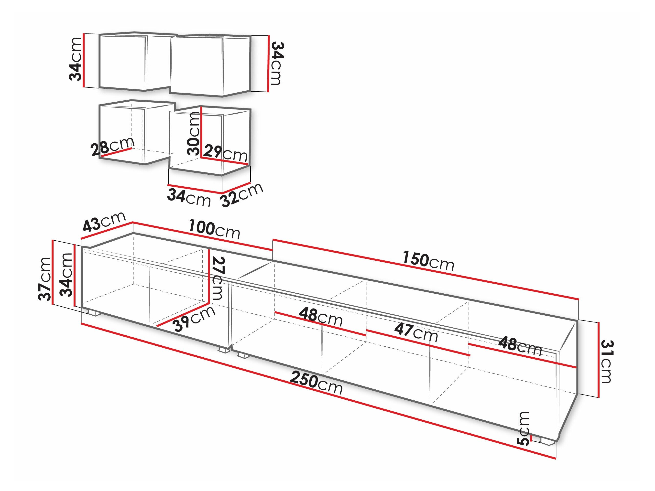 Stuemøbelsæt Tivdalu 132 (Sort + Blank sort + Hvid + Glansfuld hvid)