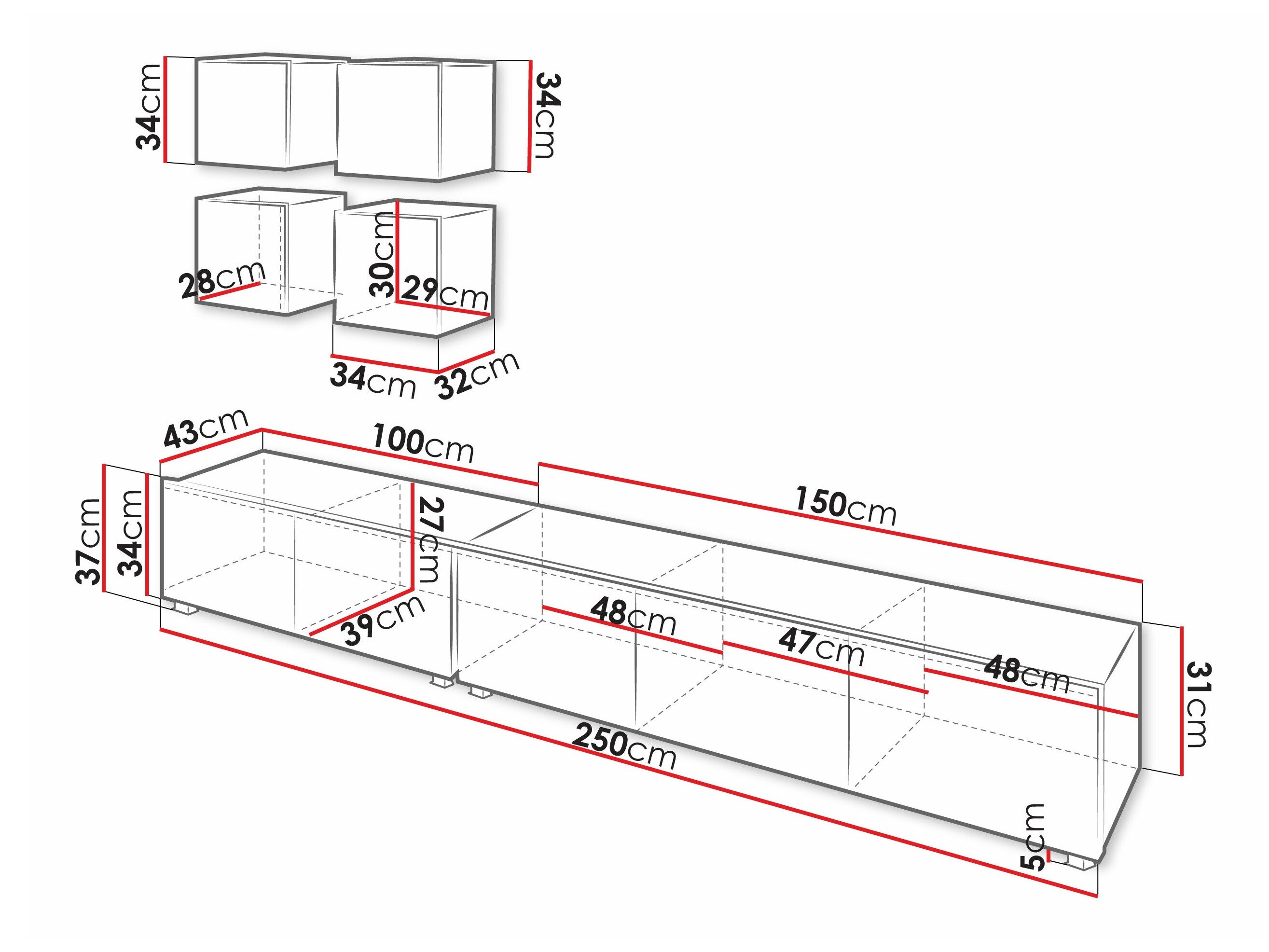 Stuemøbelsæt Tivdalu 132 (Sort + Blank sort)