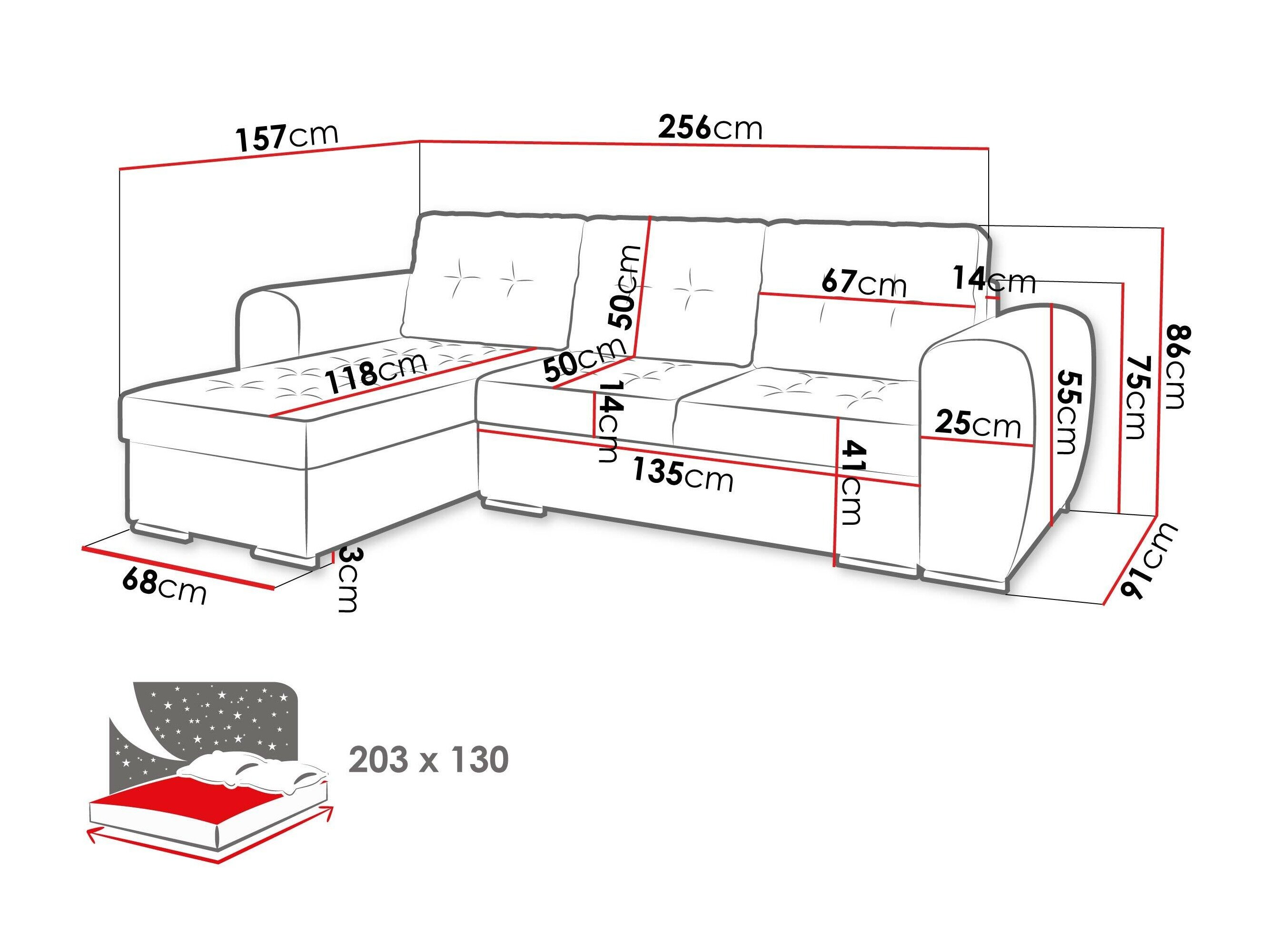 Hjørnesofa Muncie 109 (Manila 18)