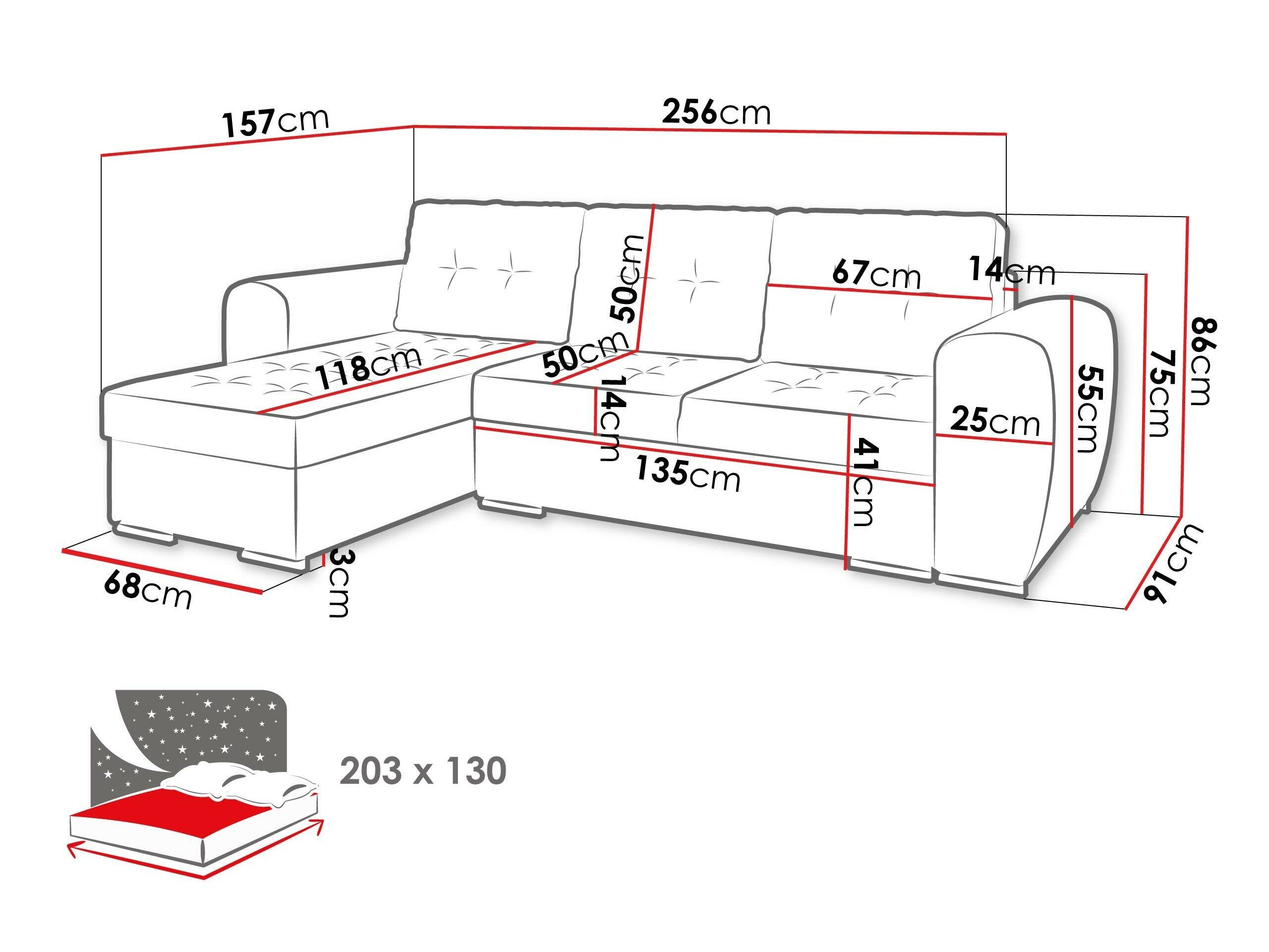 Hjørnesofa Muncie 109 (Manila 35)