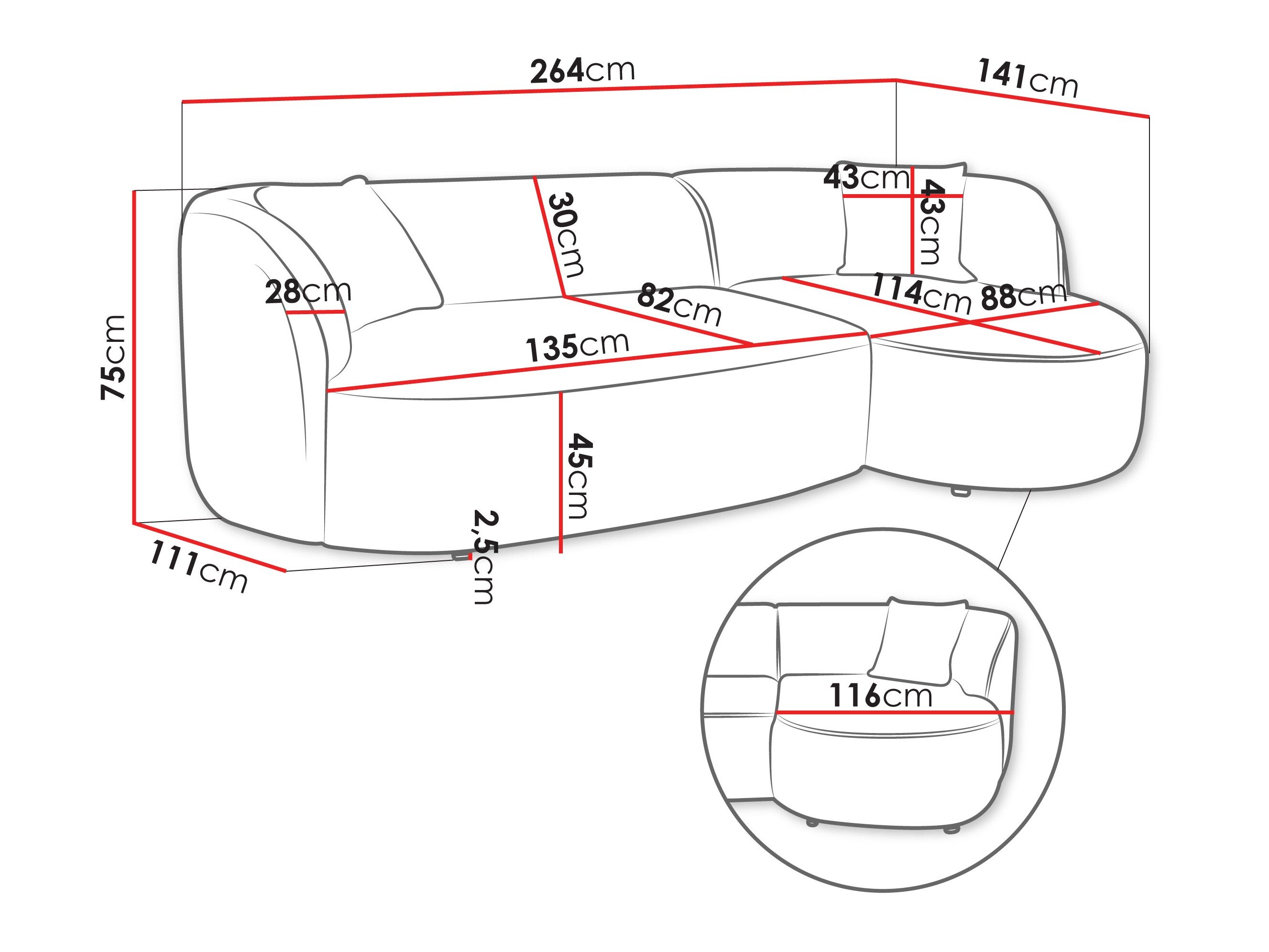 Hjørnesofa TrendyNest Gubor (Euphoria 21)