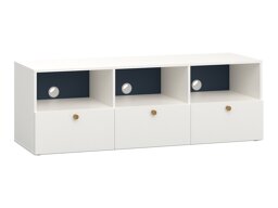TV-Möbel Tornolo 125 (Weiss + Indigo)