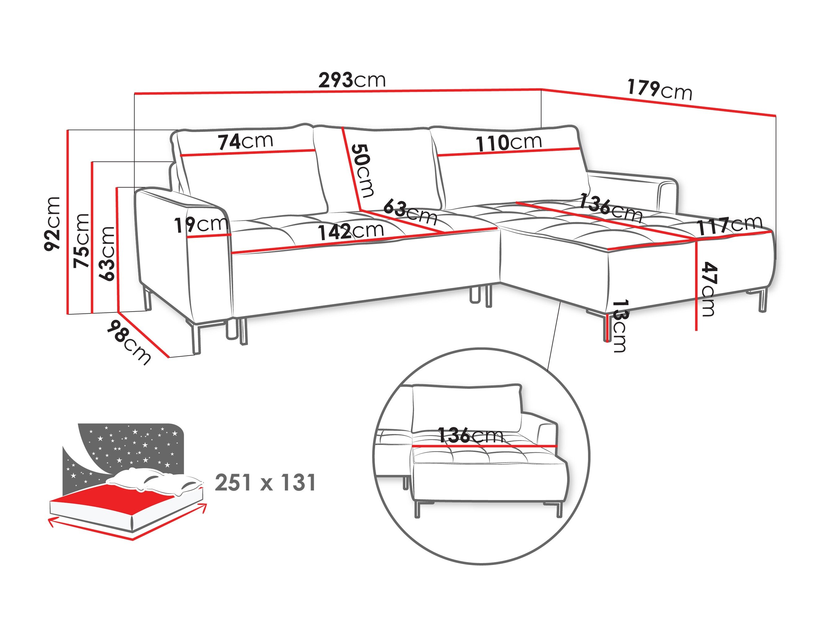 Hjørnesofa TrendyNest 124 (Genesis 05)