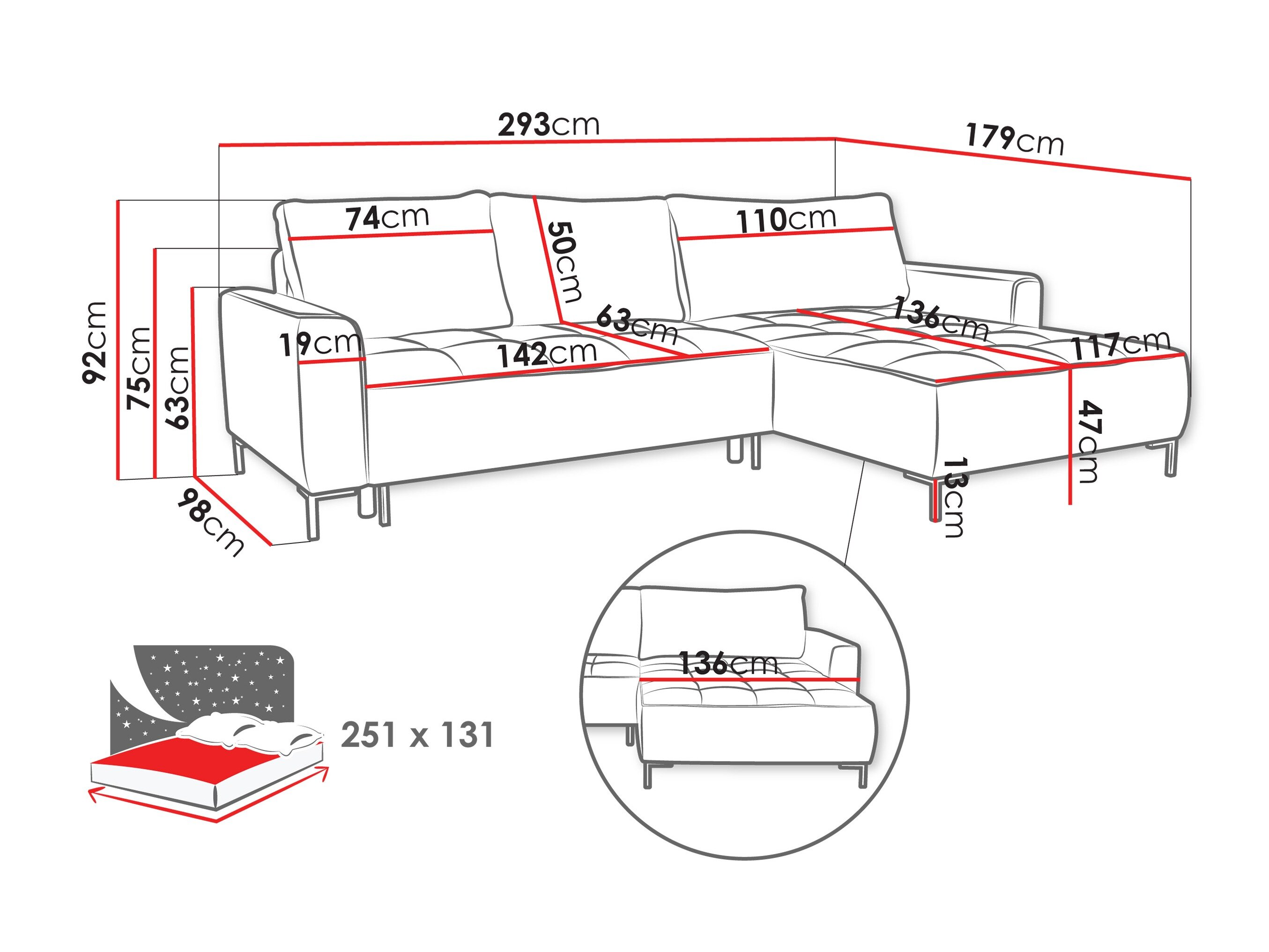 Hjørnesofa TrendyNest 124 (Genesis 11)
