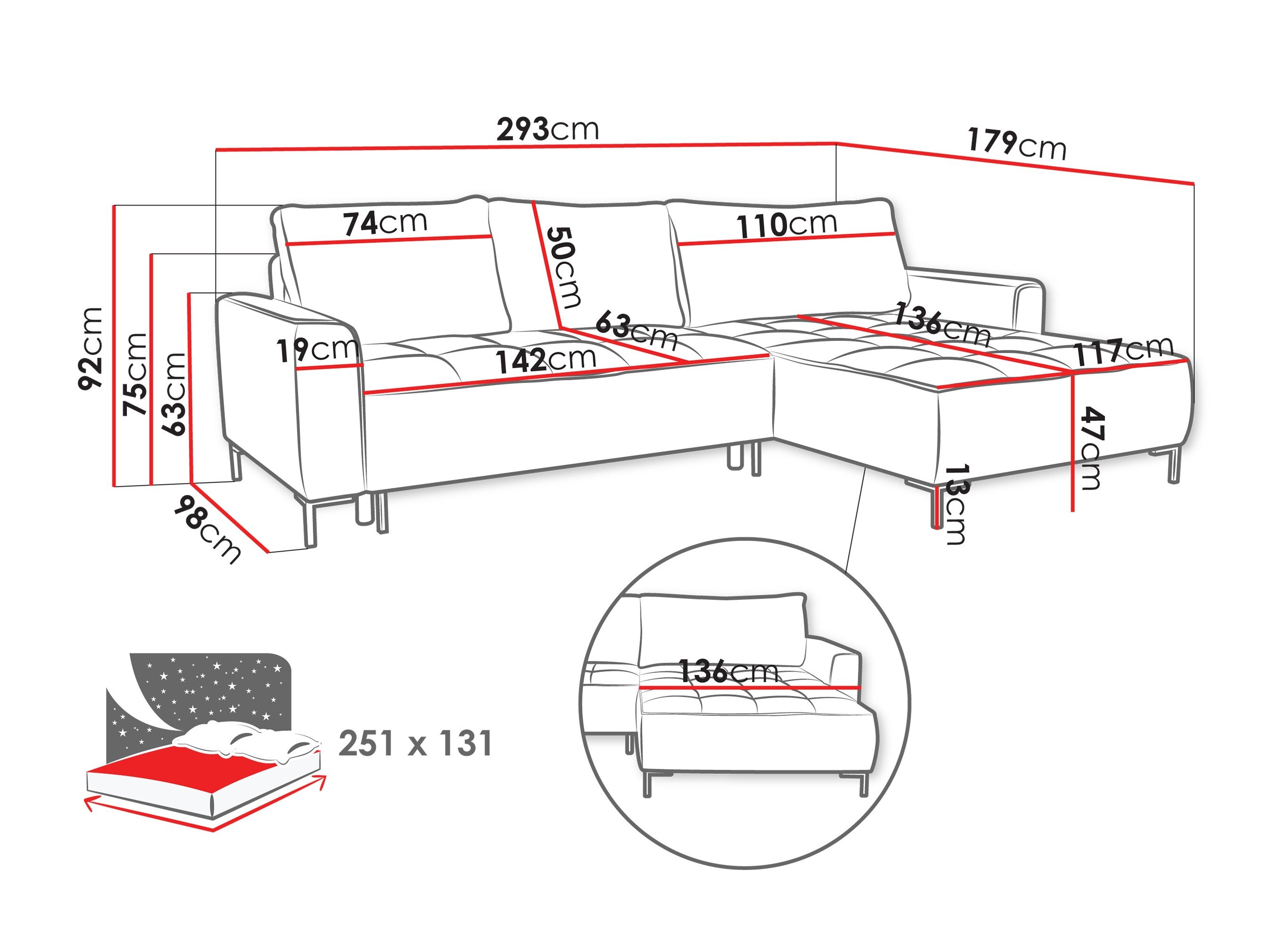 Hjørnesofa TrendyNest 124 (Genesis 18)