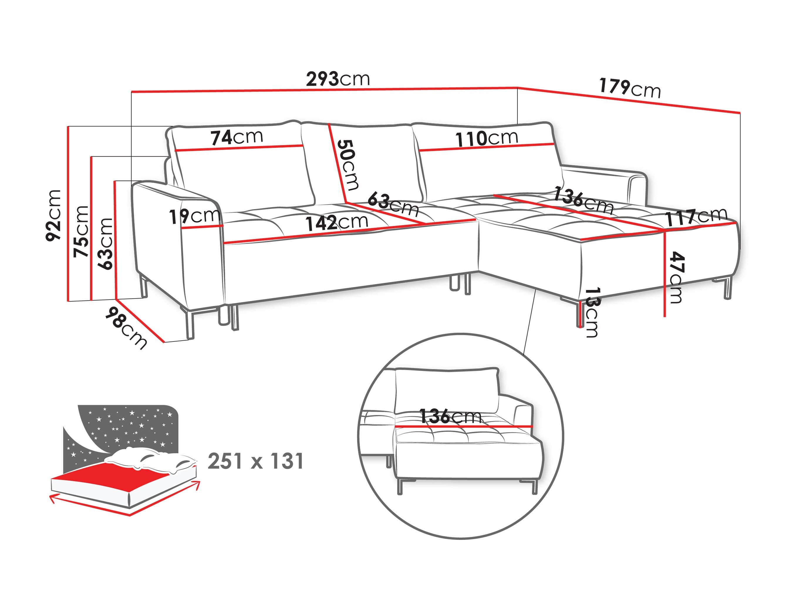 Hjørnesofa TrendyNest 124 (Genesis 18)