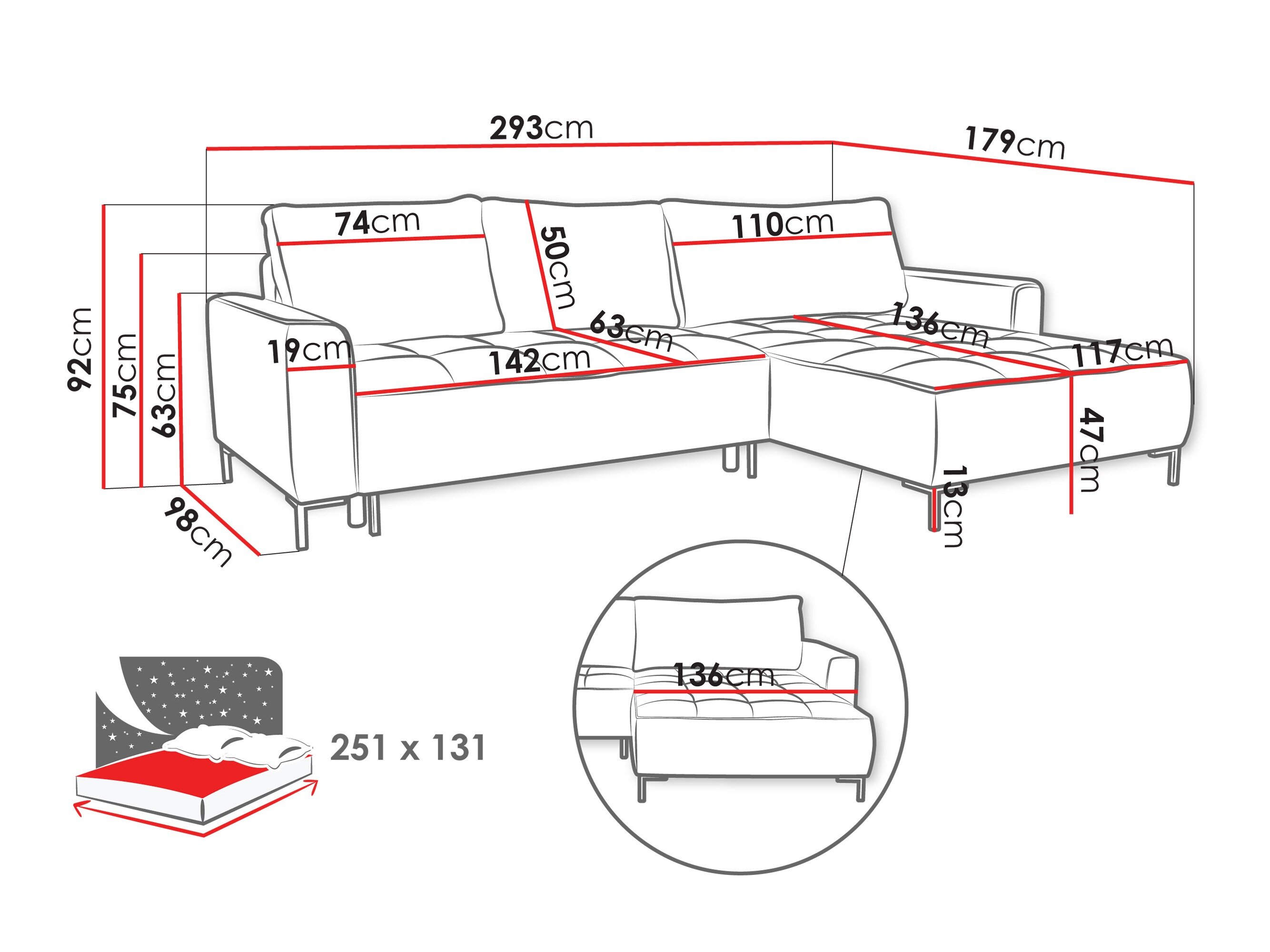 Hjørnesofa TrendyNest 124 (Genesis 19)