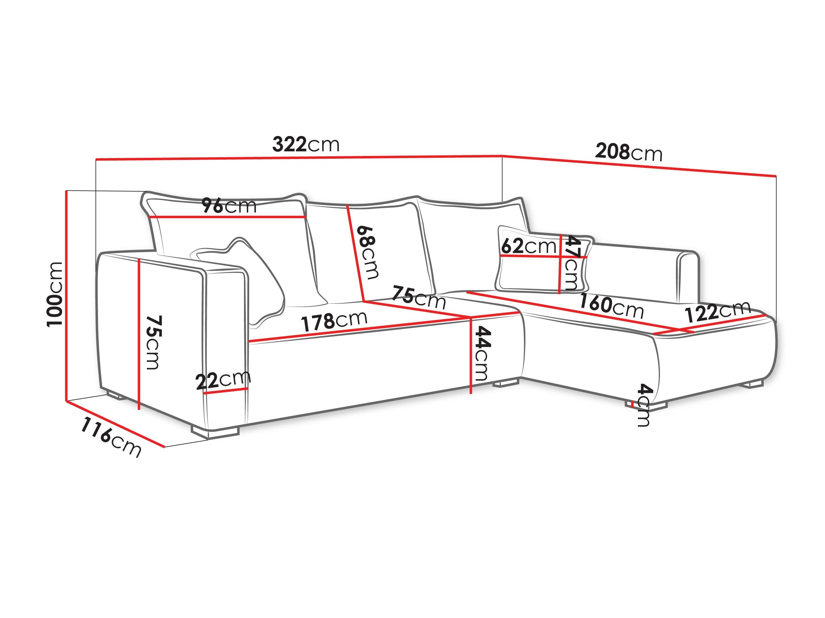 Hjørnesofa TrendyNest 125 (Tilia 85)