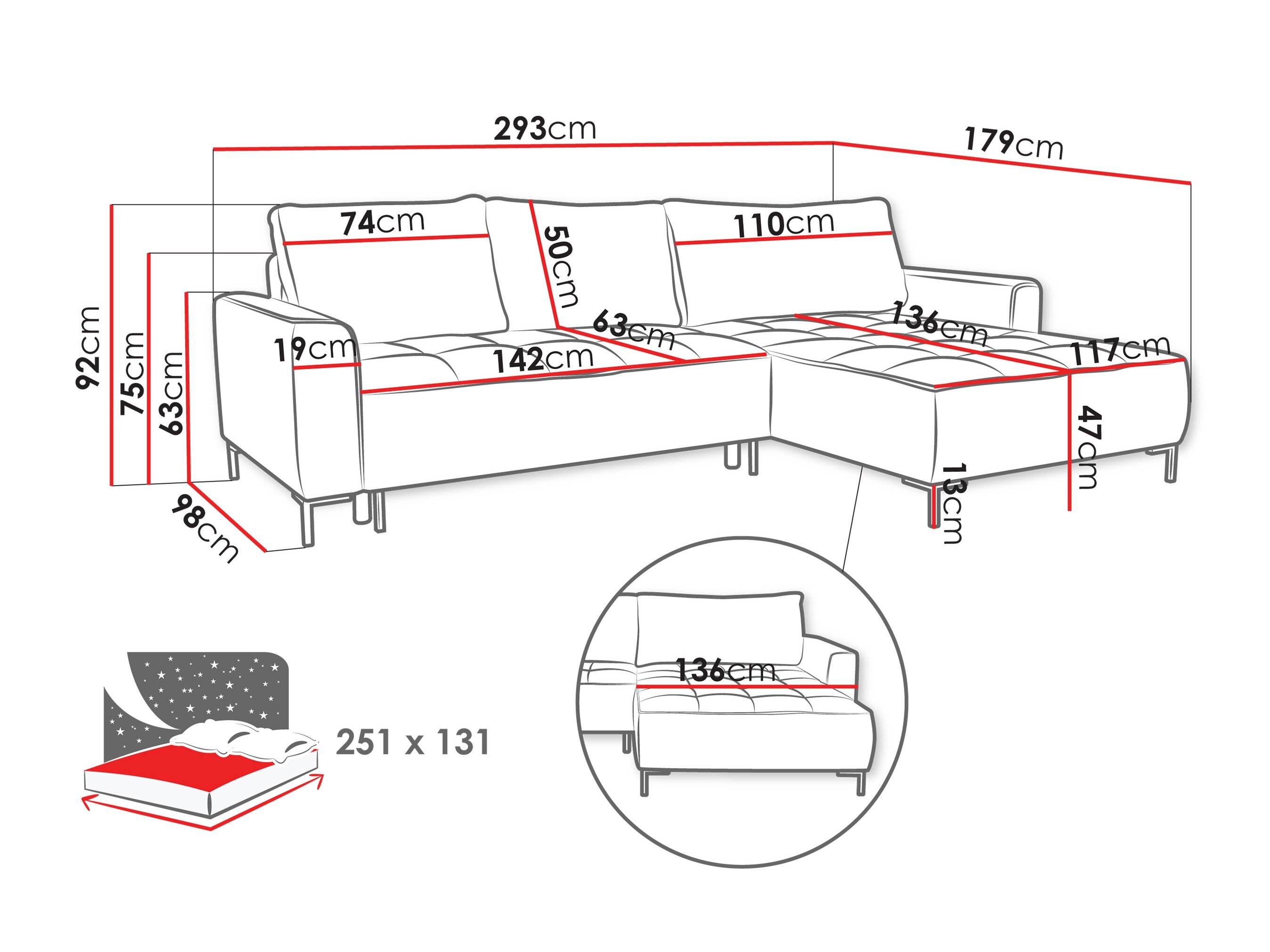Hjørnesofa TrendyNest Valetio (Genesis 19)