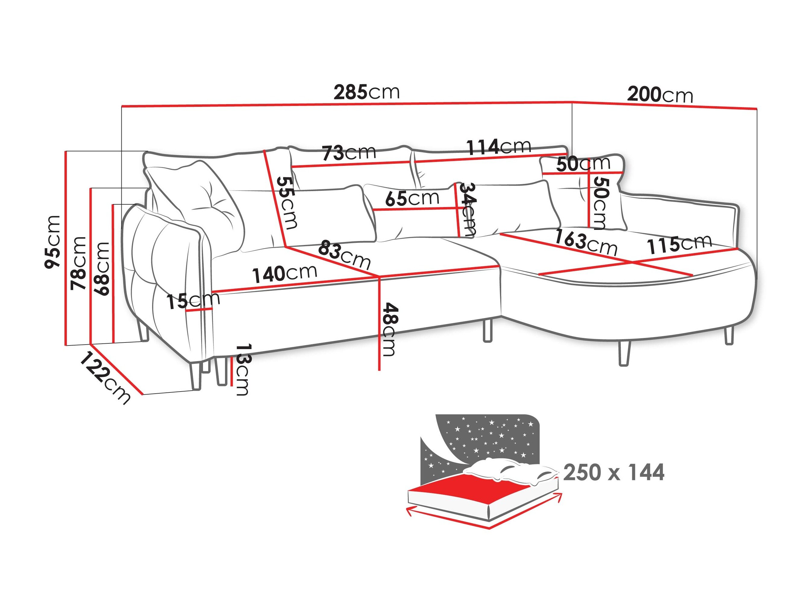 Hjørnesofa TrendyNest 126 (Marbella 02)
