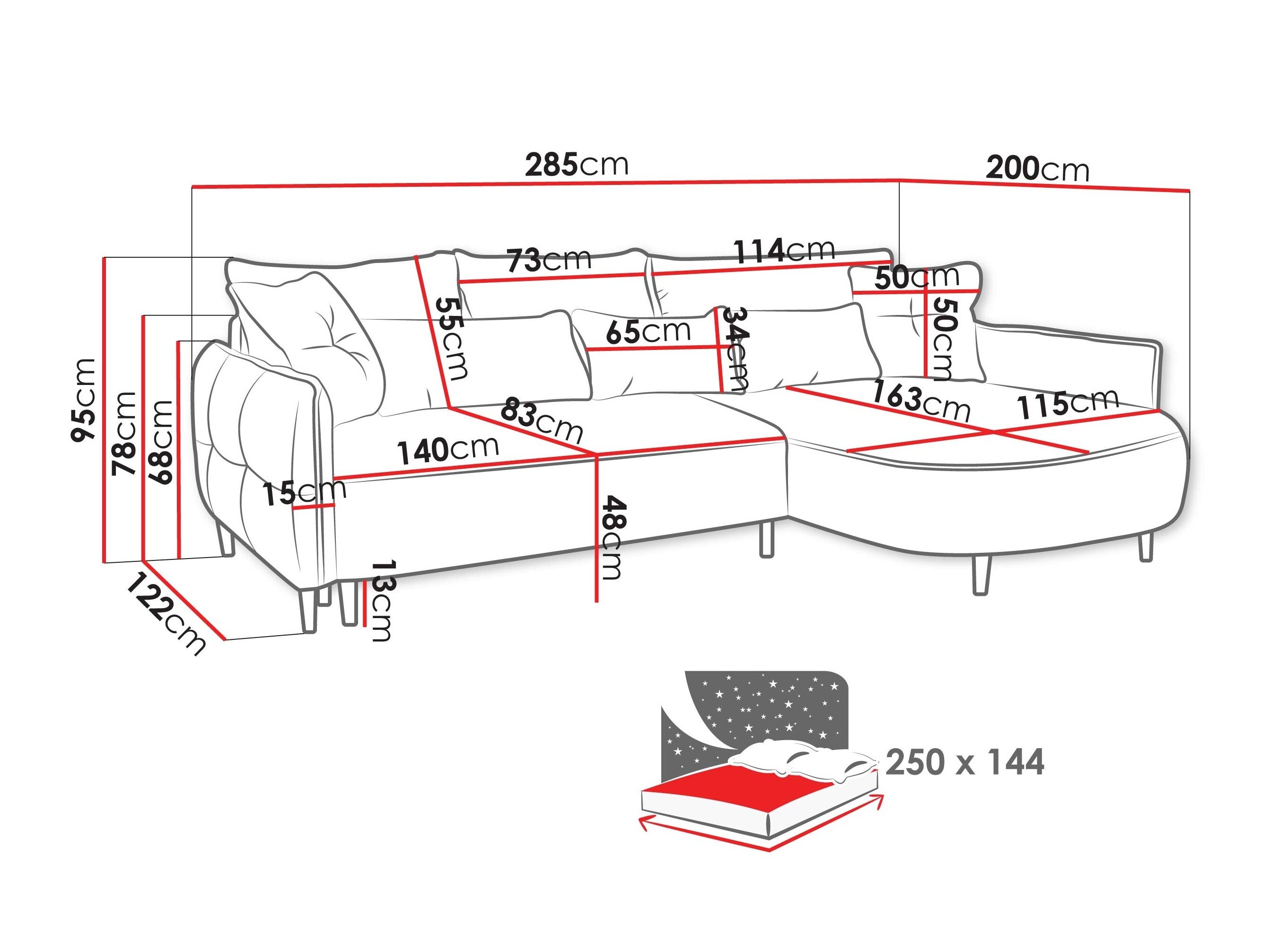 Hjørnesofa TrendyNest Prunal (Glow 15)
