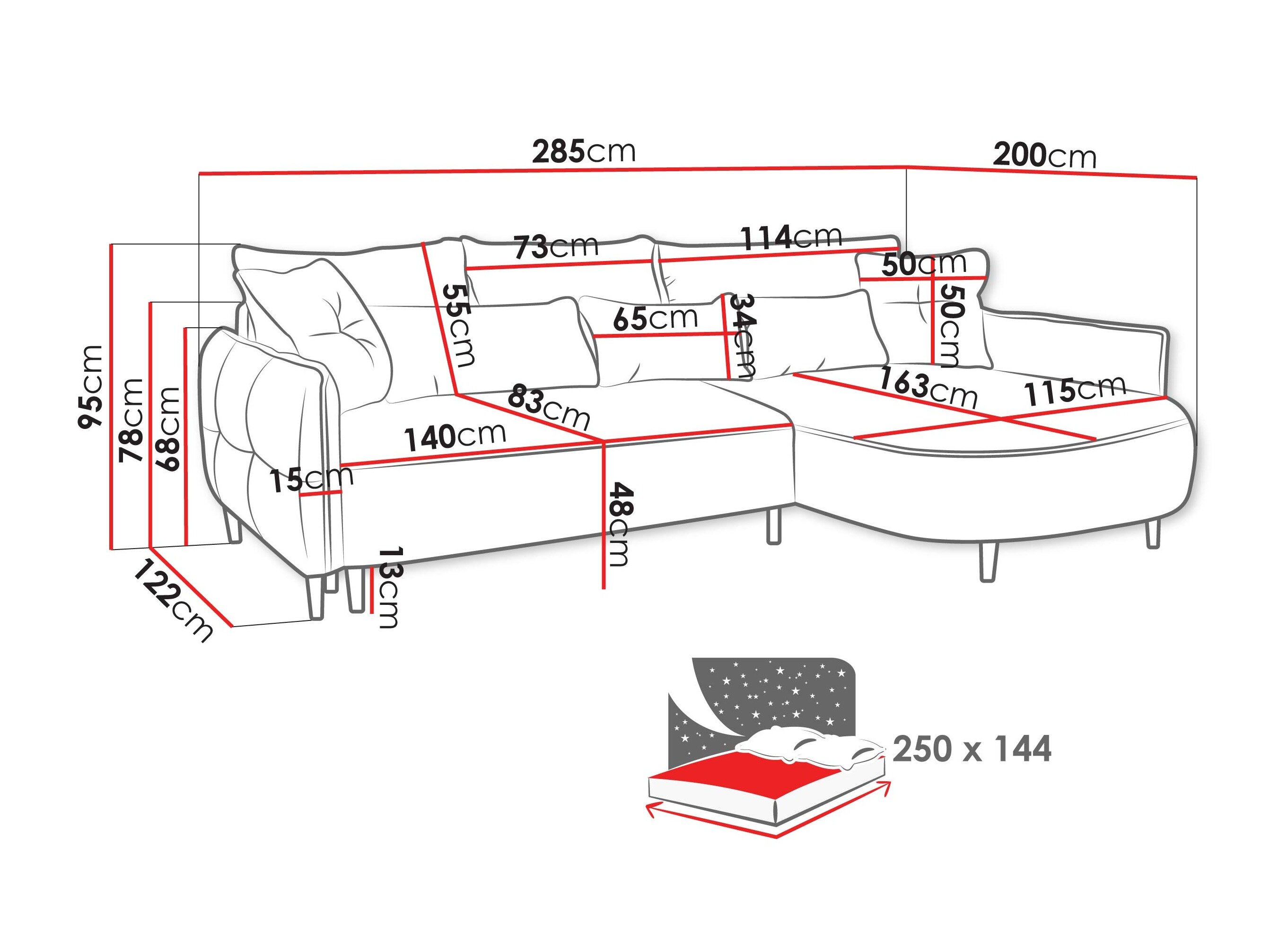 Hjørnesofa TrendyNest Prunal (Marbella 02)