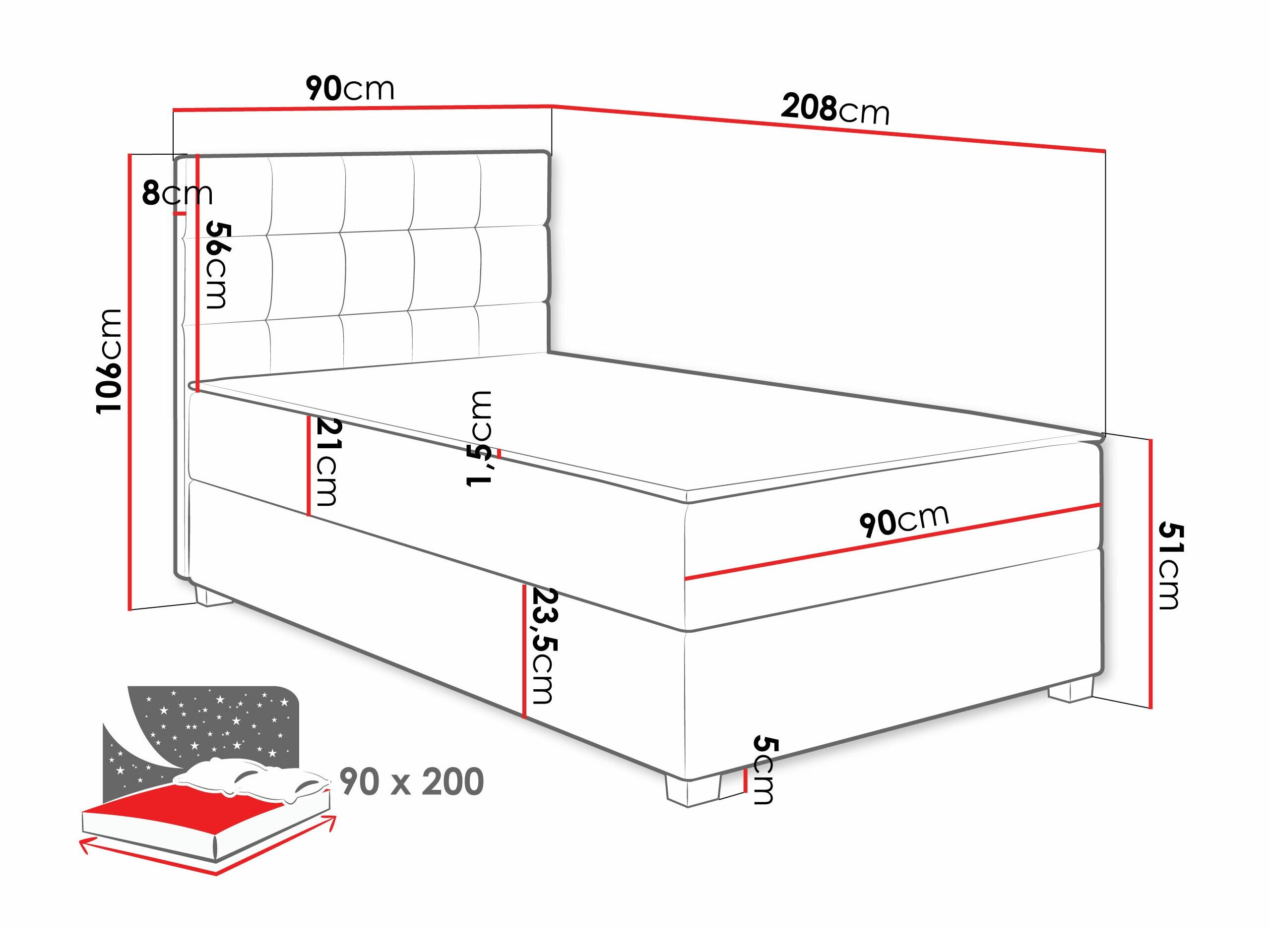 Lit boxspring Sanford 107 (Manila 26)
