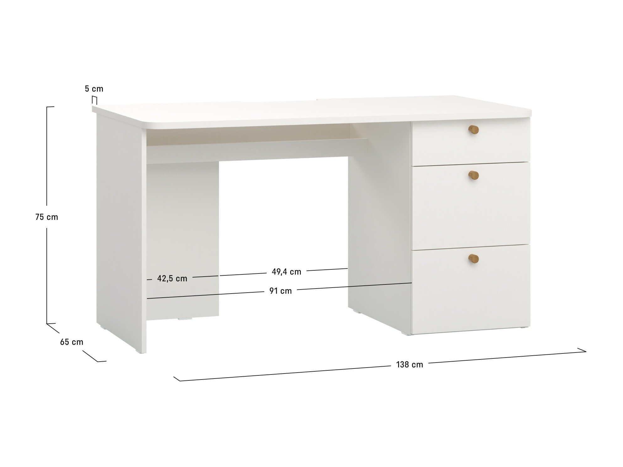 Bürotisch Tornolo 132 (Rechts)