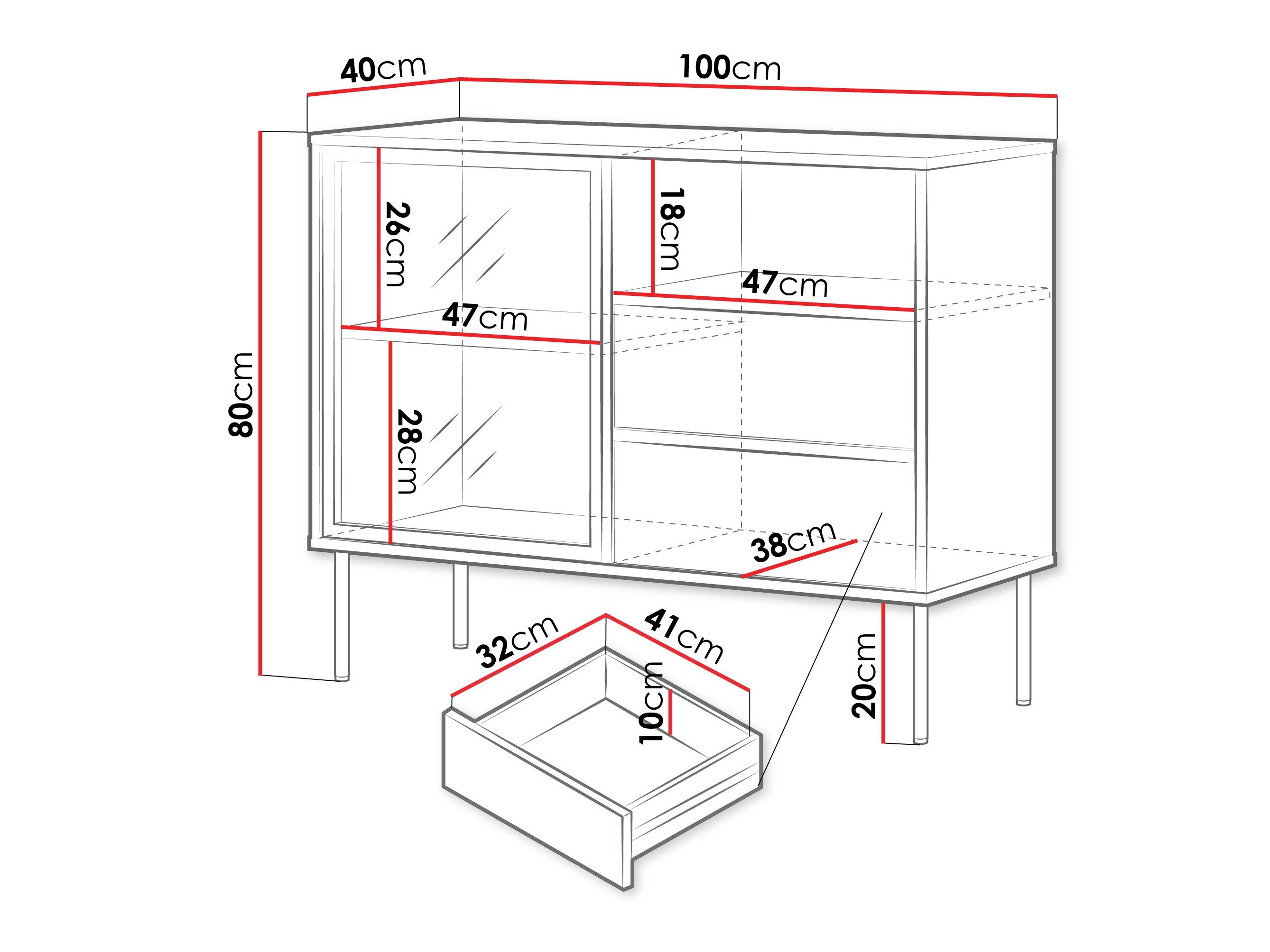 Kommode Merevai 100 (Egetræ)