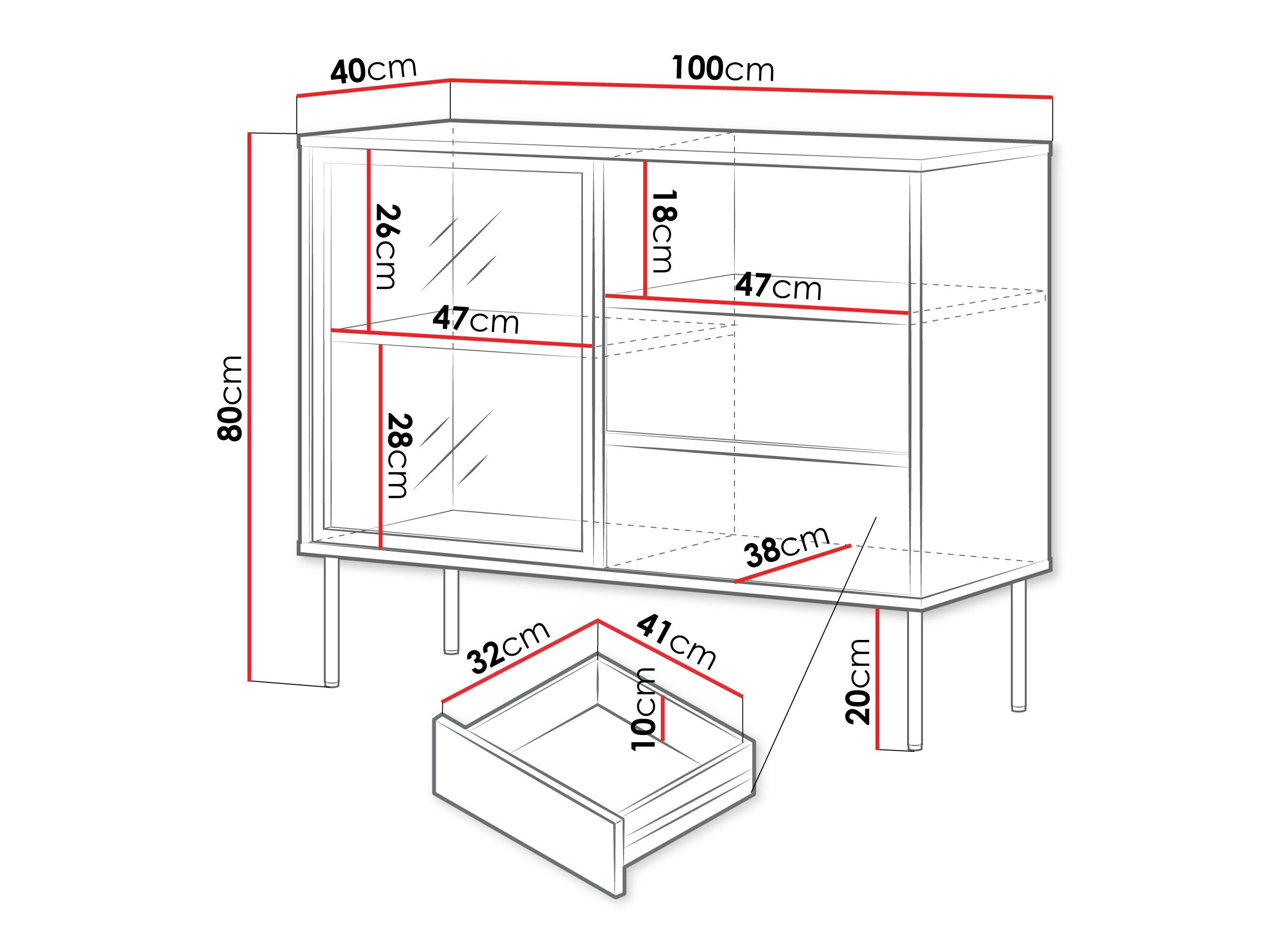 Kommode Merevai 100 (Kashmir)