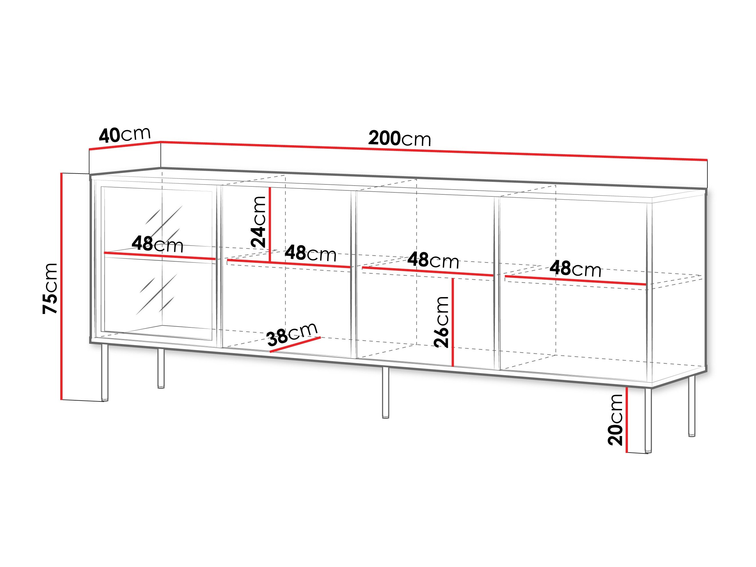 Skænk Merevai 102 (Egetræ)