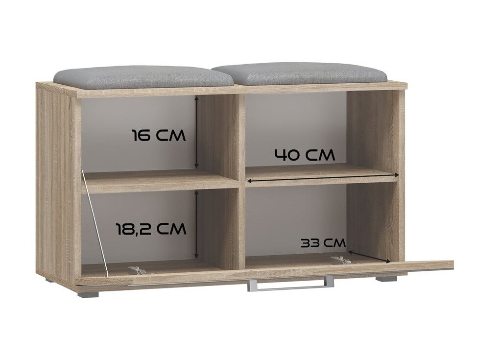 Skoskab Mandeville 179 (Sonoma eg)