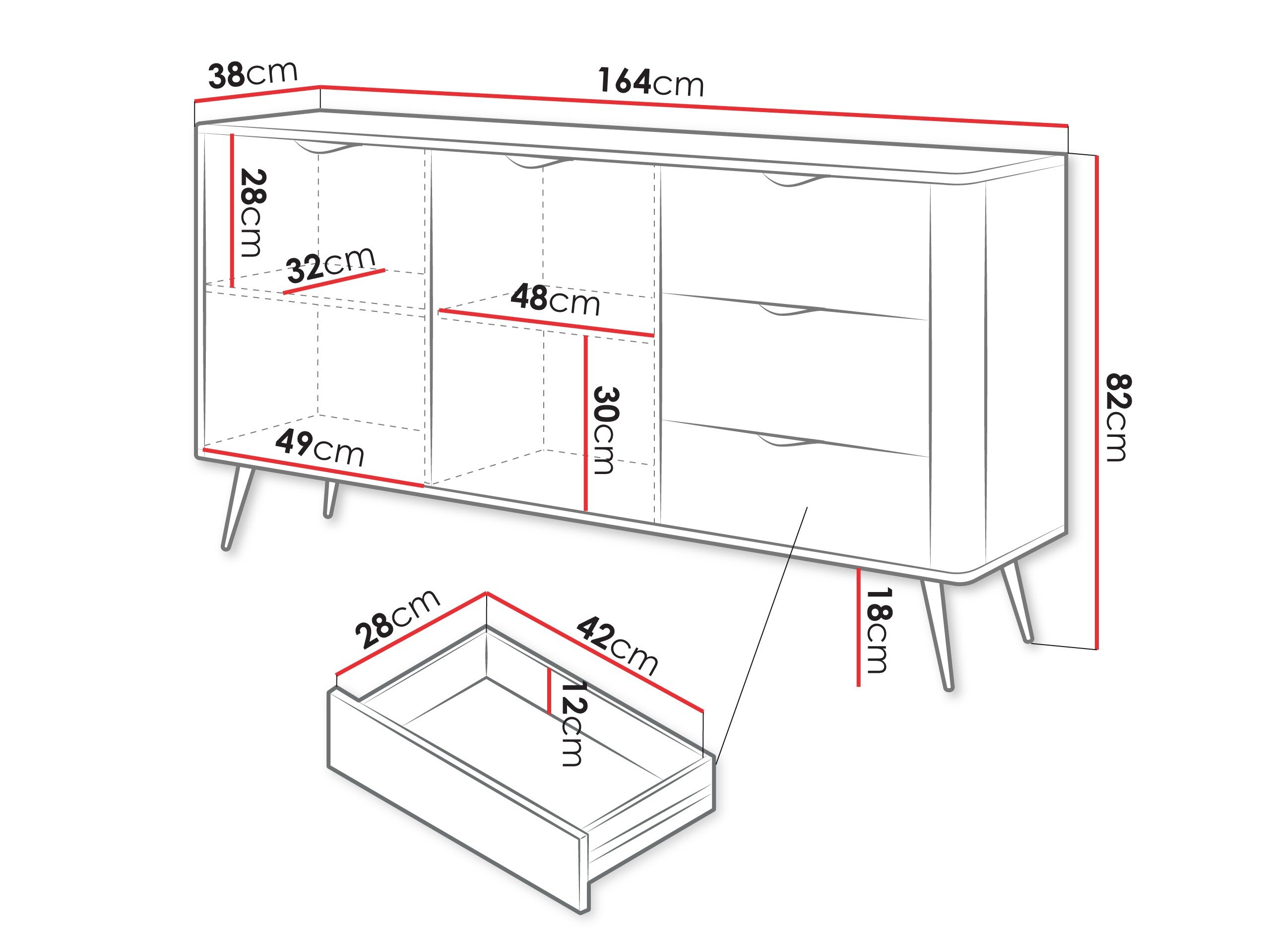 Kommode Lectum I (Hvid)