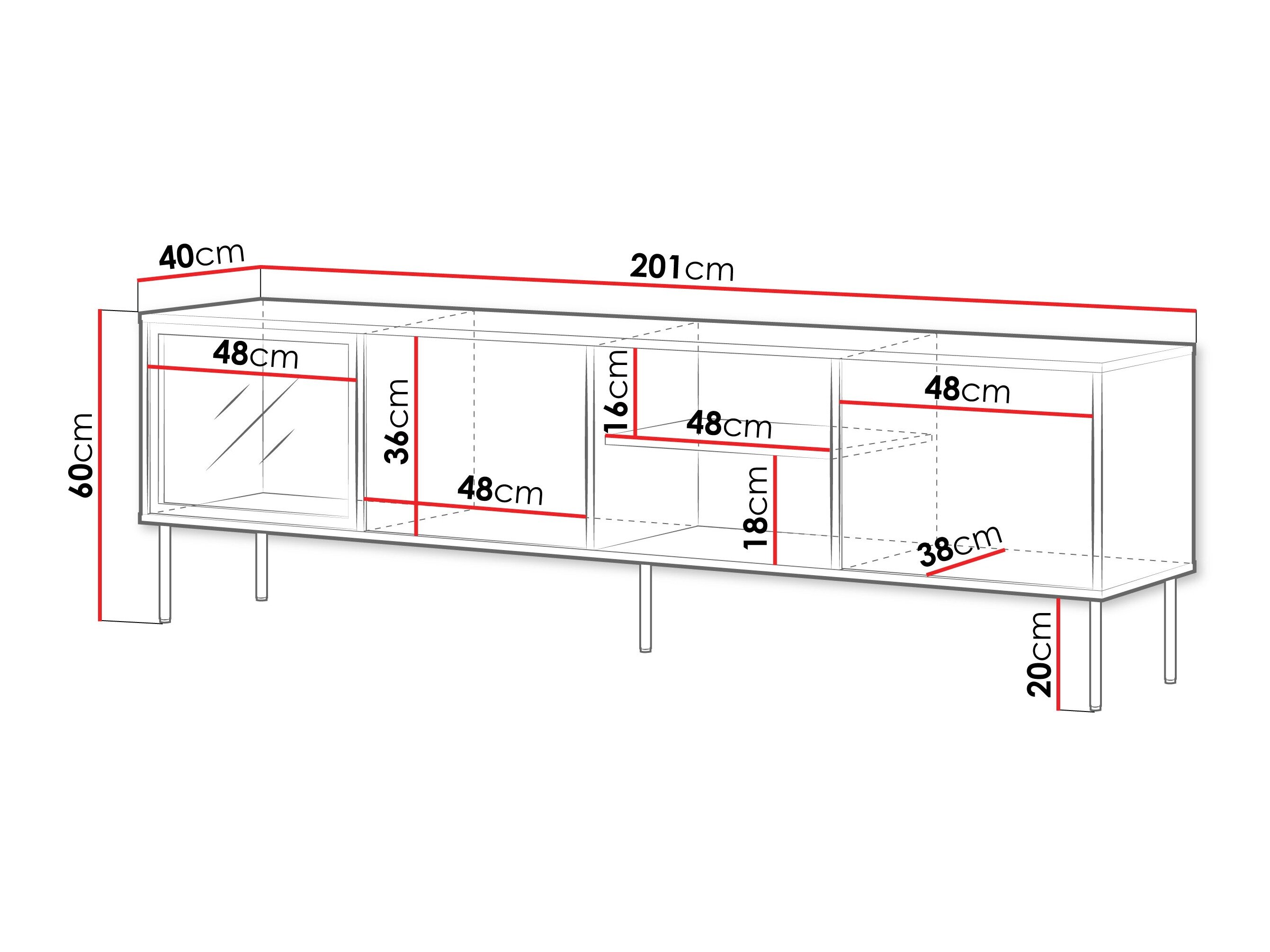 TV-bord Merevai 103 (Egetræ)