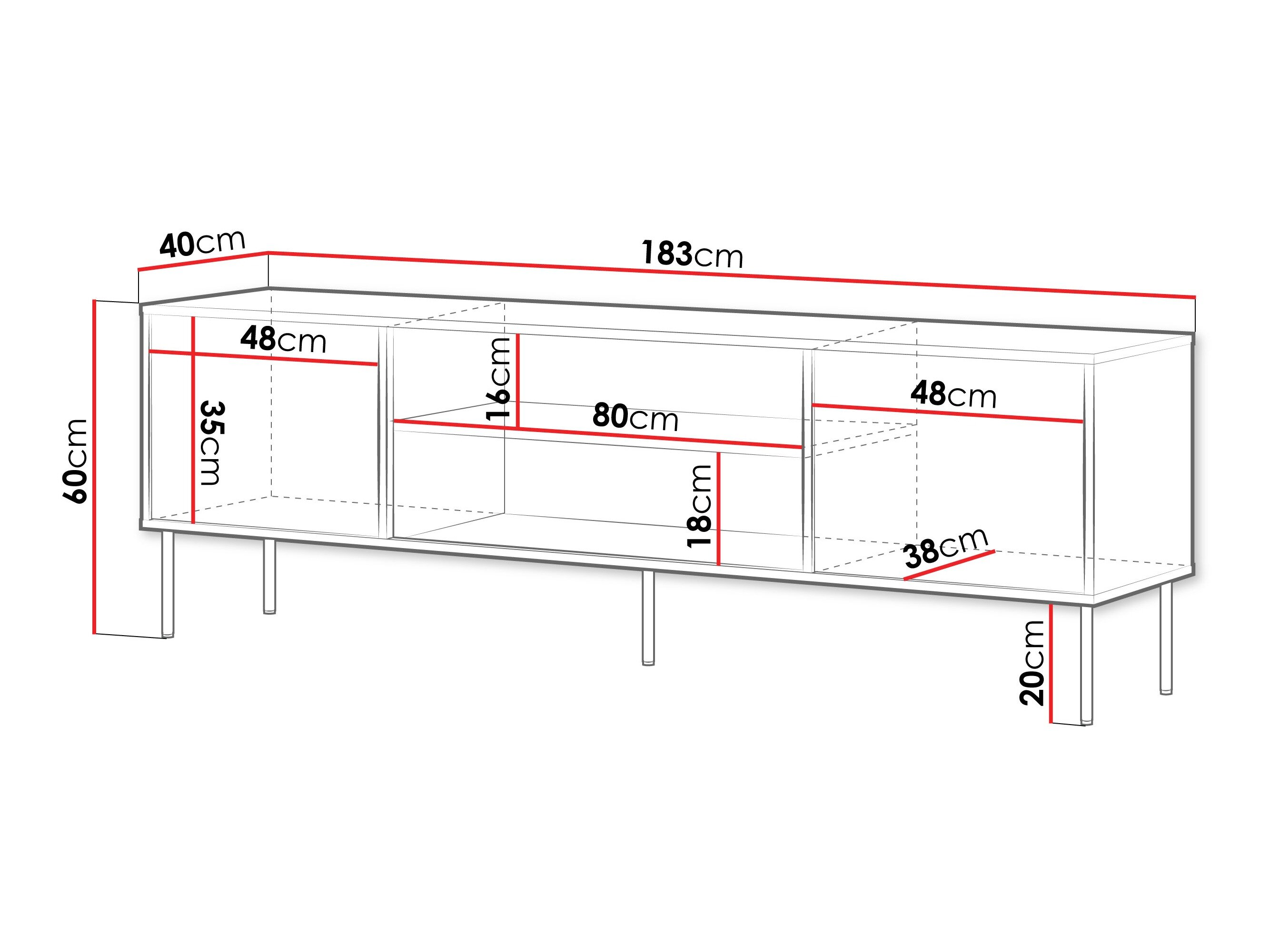 TV-bord Merevai 104 (Egetræ)