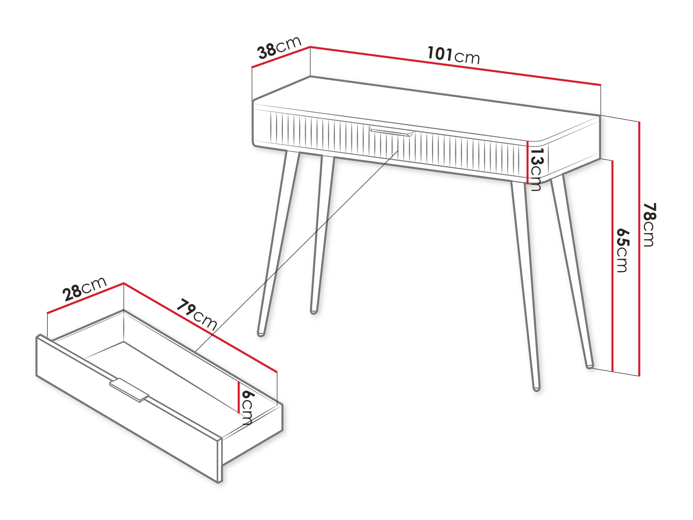 Konsolbord Lectum (Hvid)