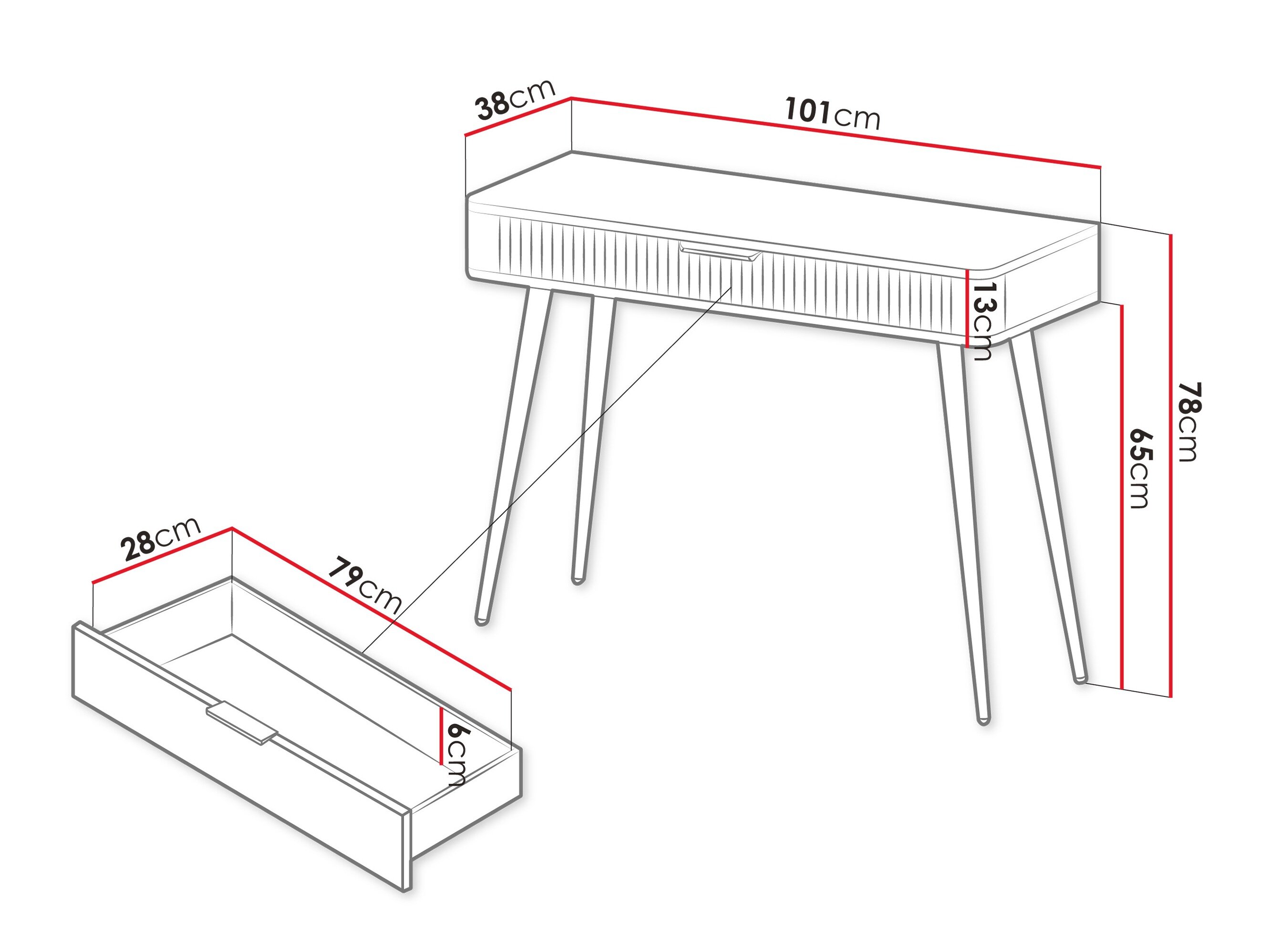 Konsolbord Versoe 110 (Grafit)