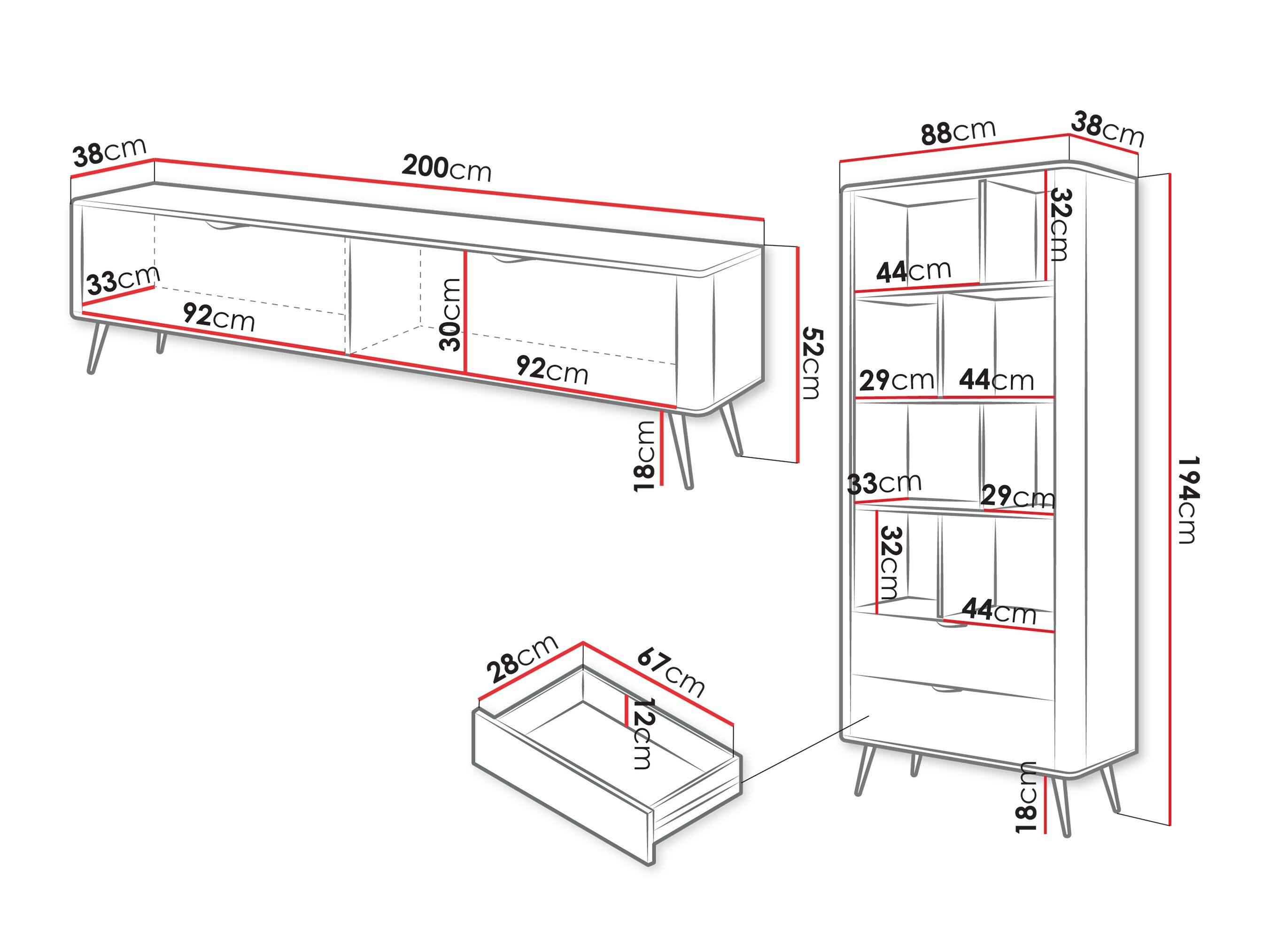 Stuemøbelsæt Versoe 107 (Beige)