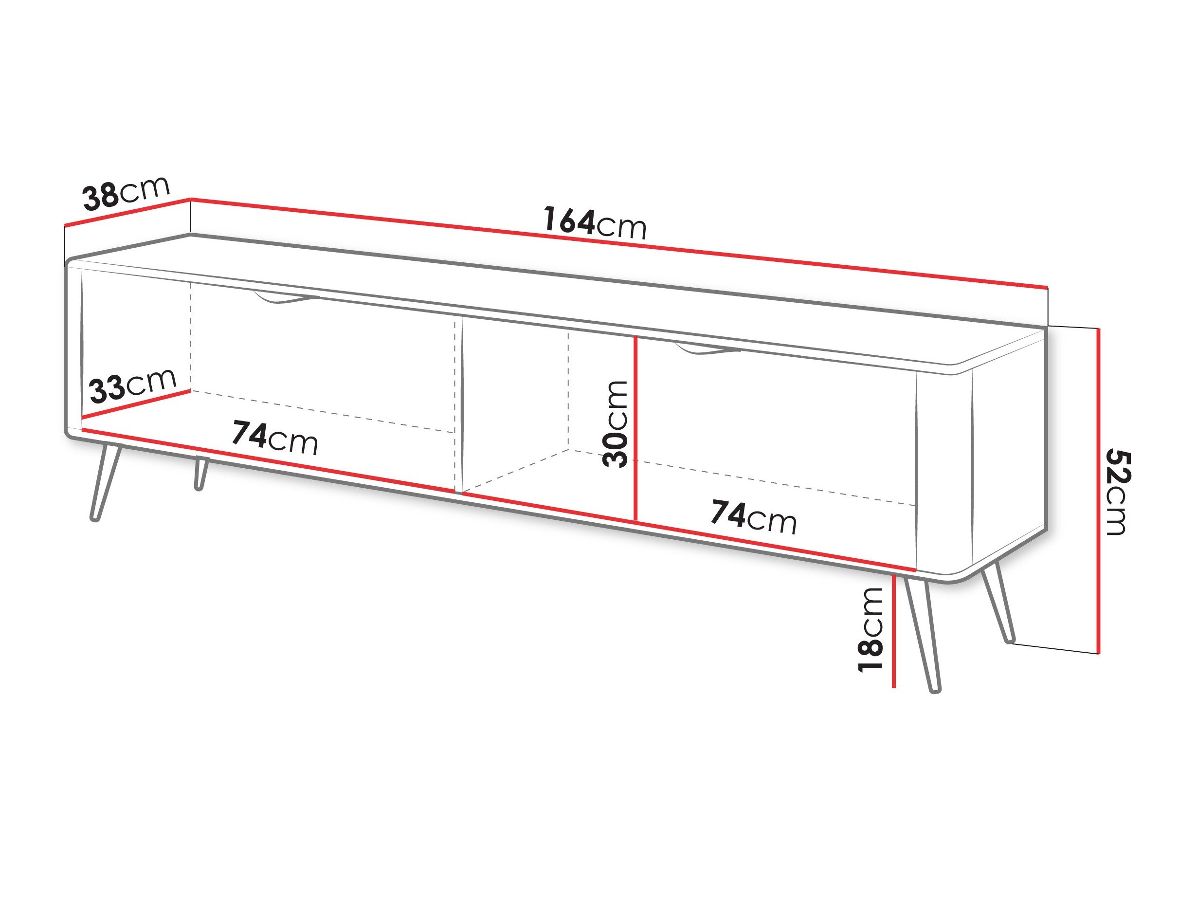 TV-bord Lectum (Grafit)