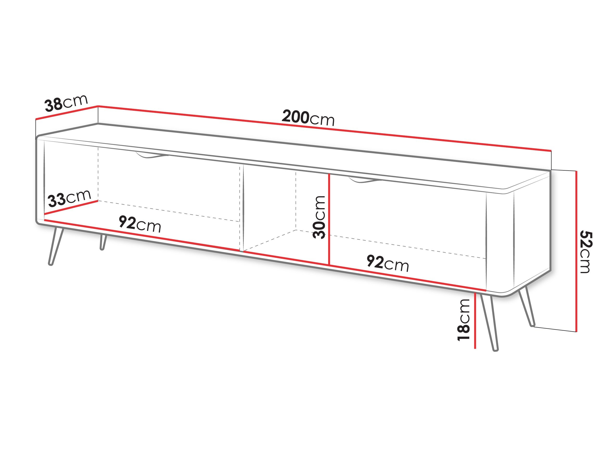 TV-bord Versoe 105 (Hvid)