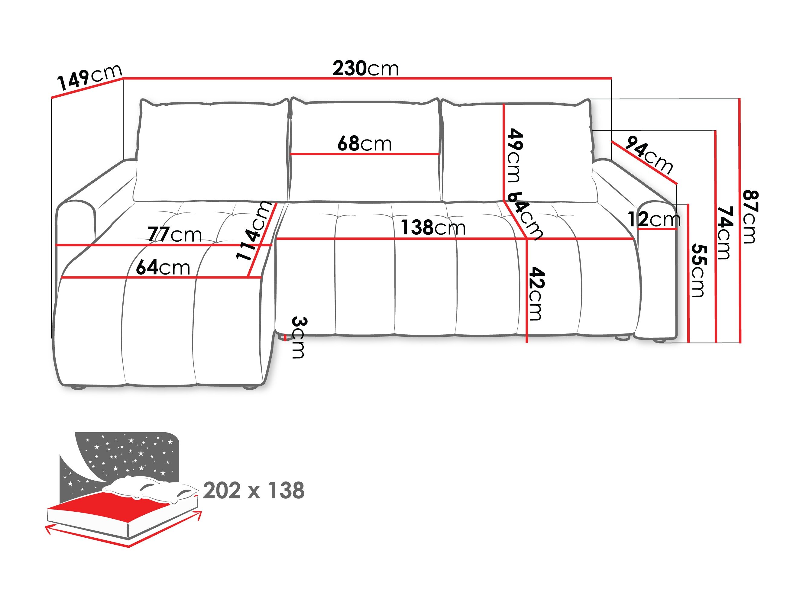 Hjørnesofa Specio (Polo 872)