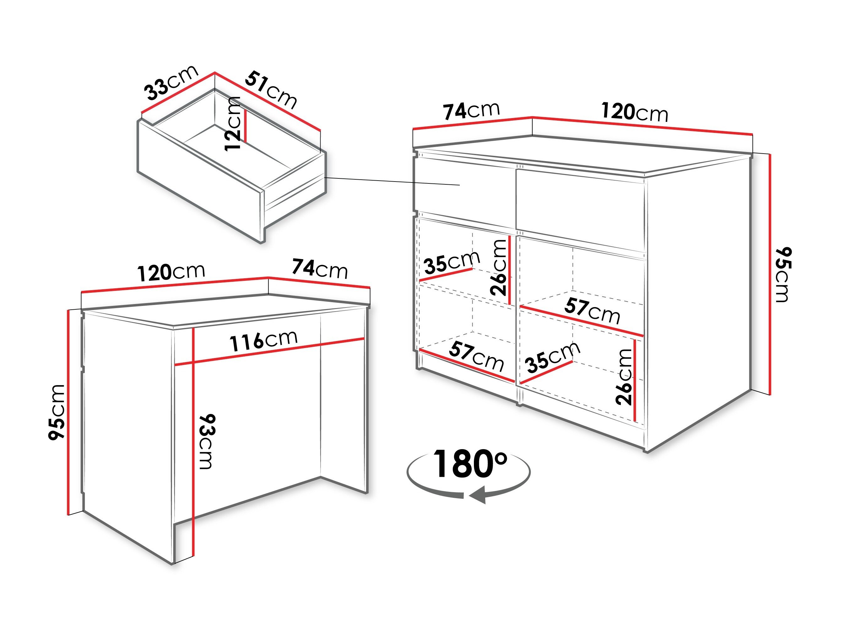 Køkkenø Comfivo 504 (Hvid)