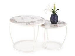 Salontafel set Houston 1658 (Wit + Wit marmer)