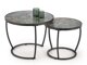 Salontafel set Houston 1658 (Zwart + Groen marmer)